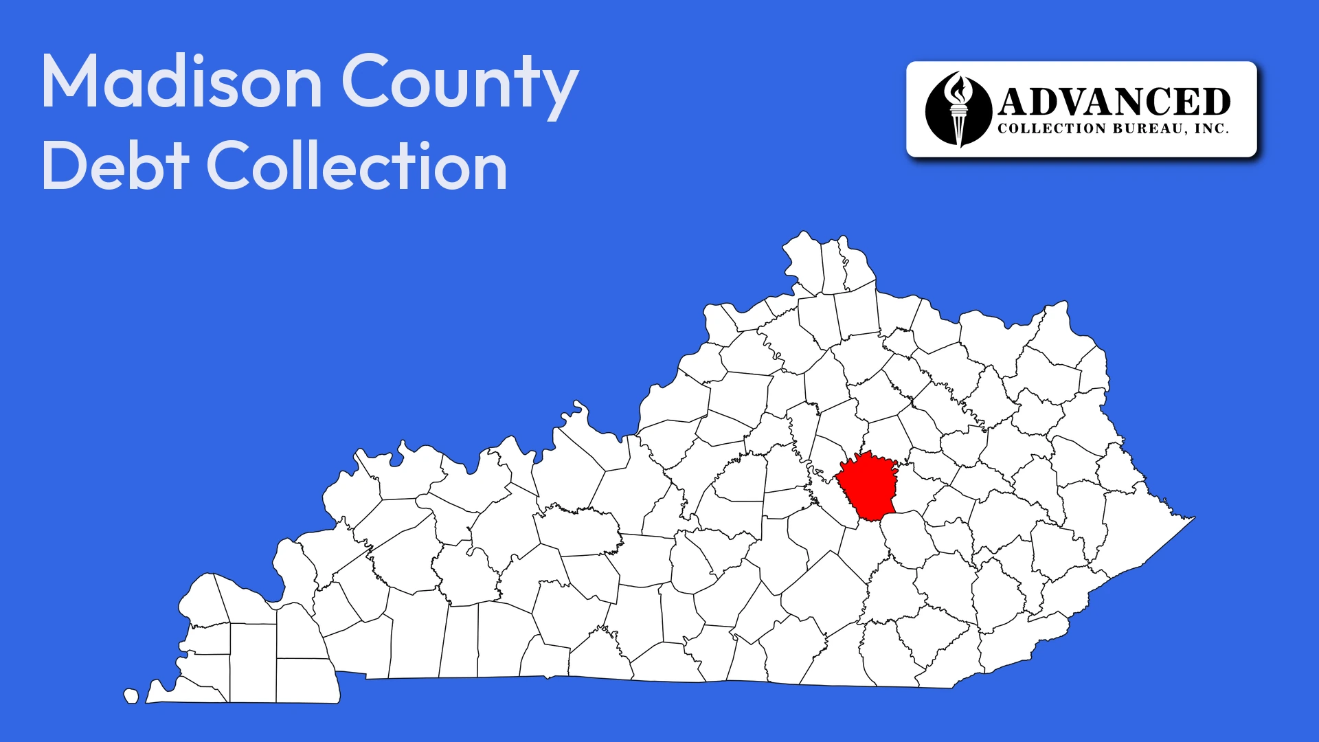 Map of Kentucky highlighting Madison County