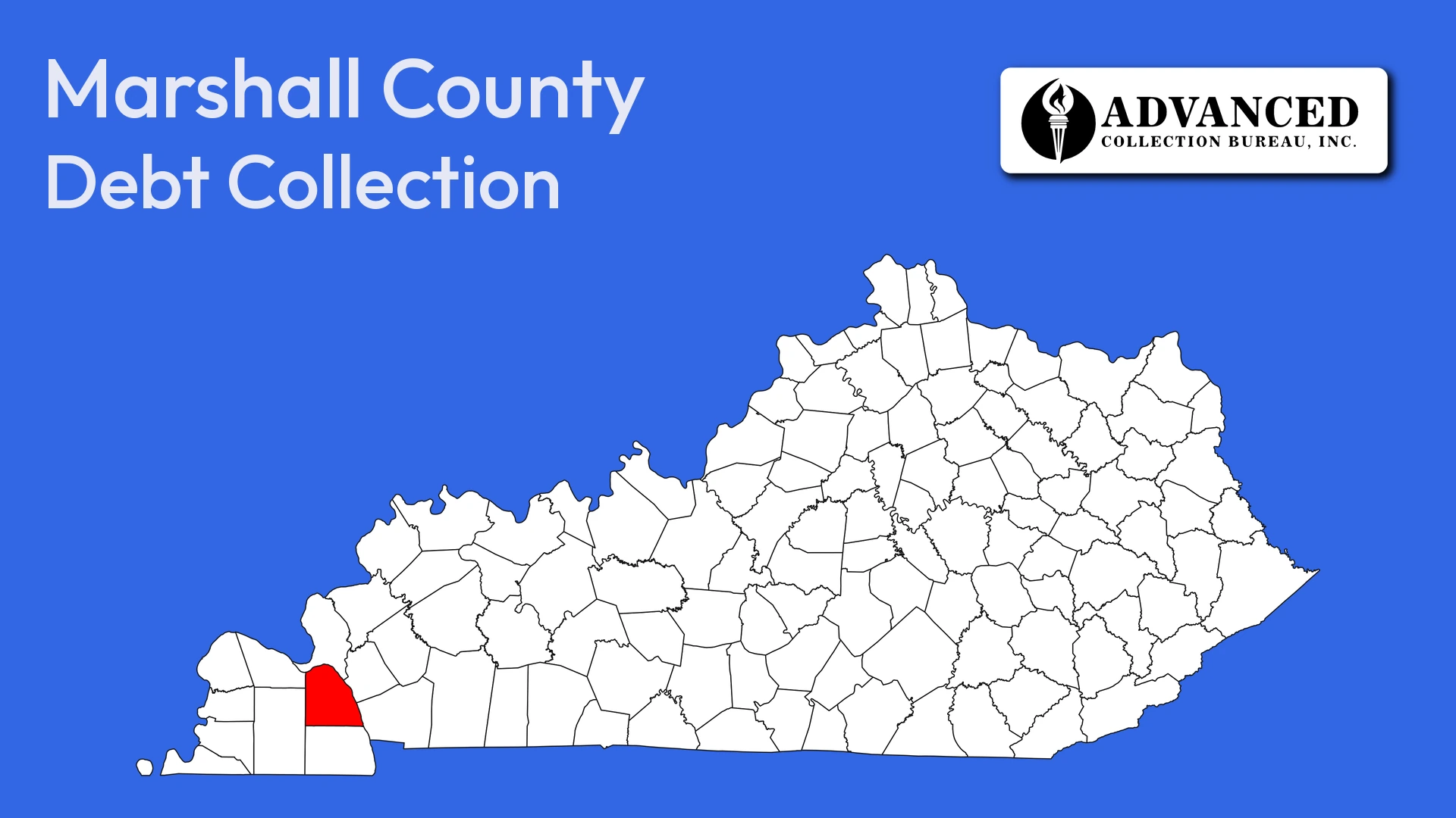 Map of Kentucky highlighting Marshall County