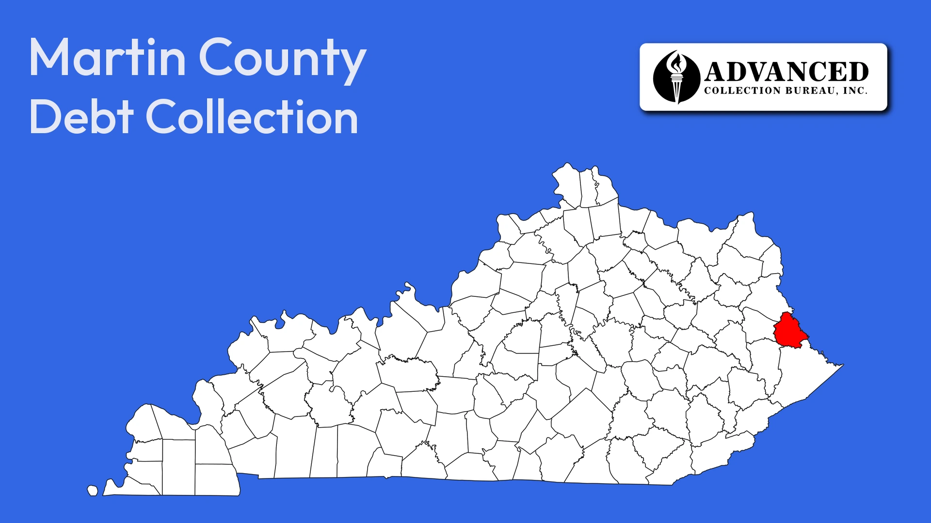 Map of Kentucky highlighting Martin County