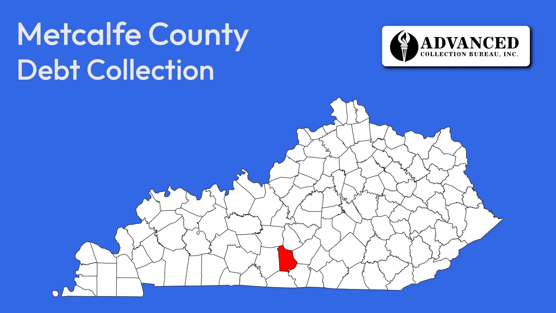 Map of Kentucky highlighting Metcalfe County
