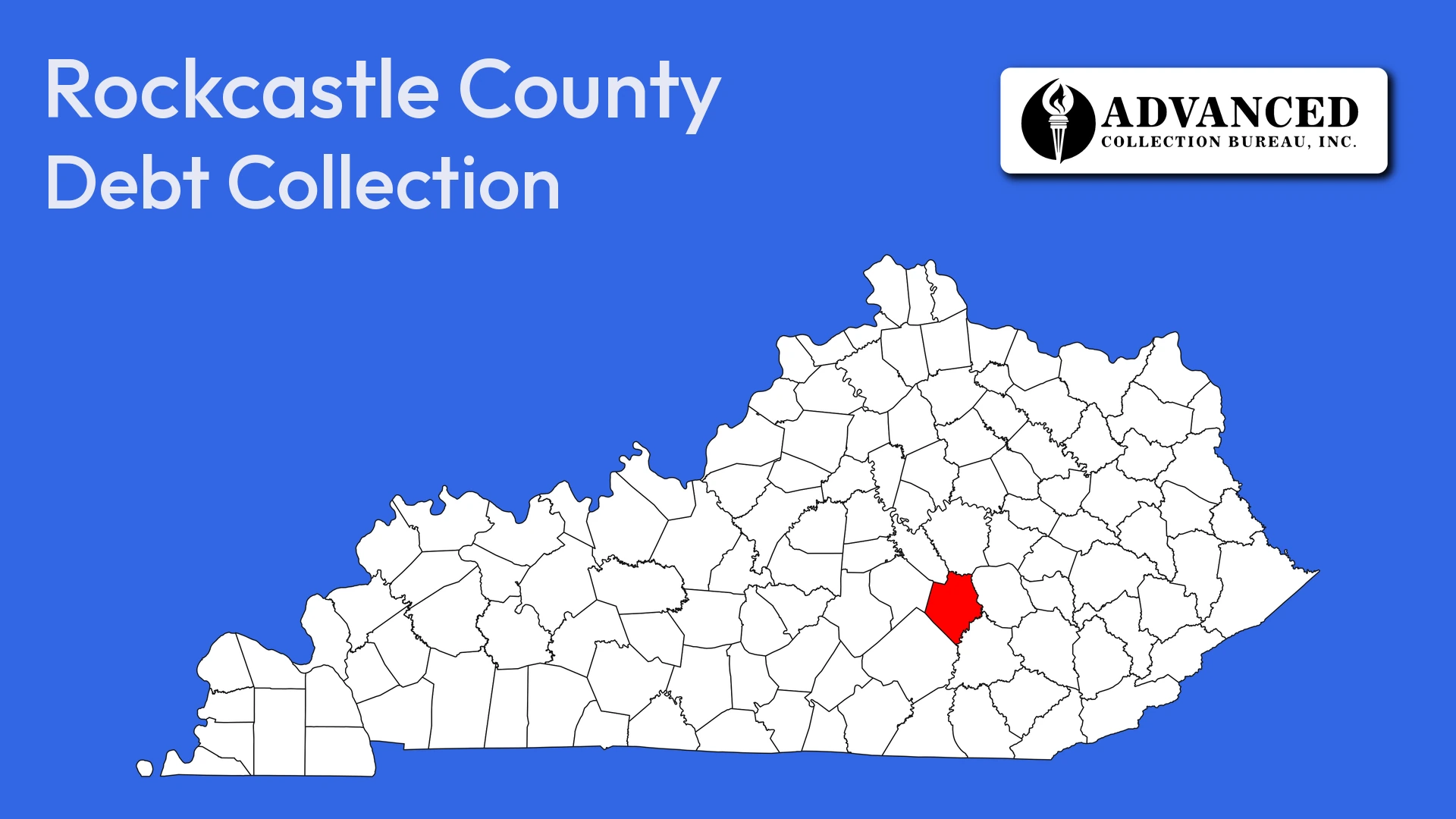 Map of Kentucky highlighting Rockcastle County