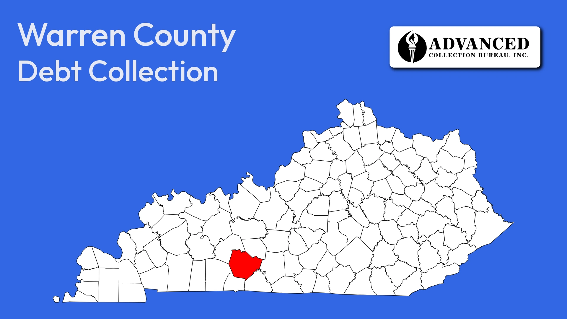 Map of Kentucky highlighting Warren County
