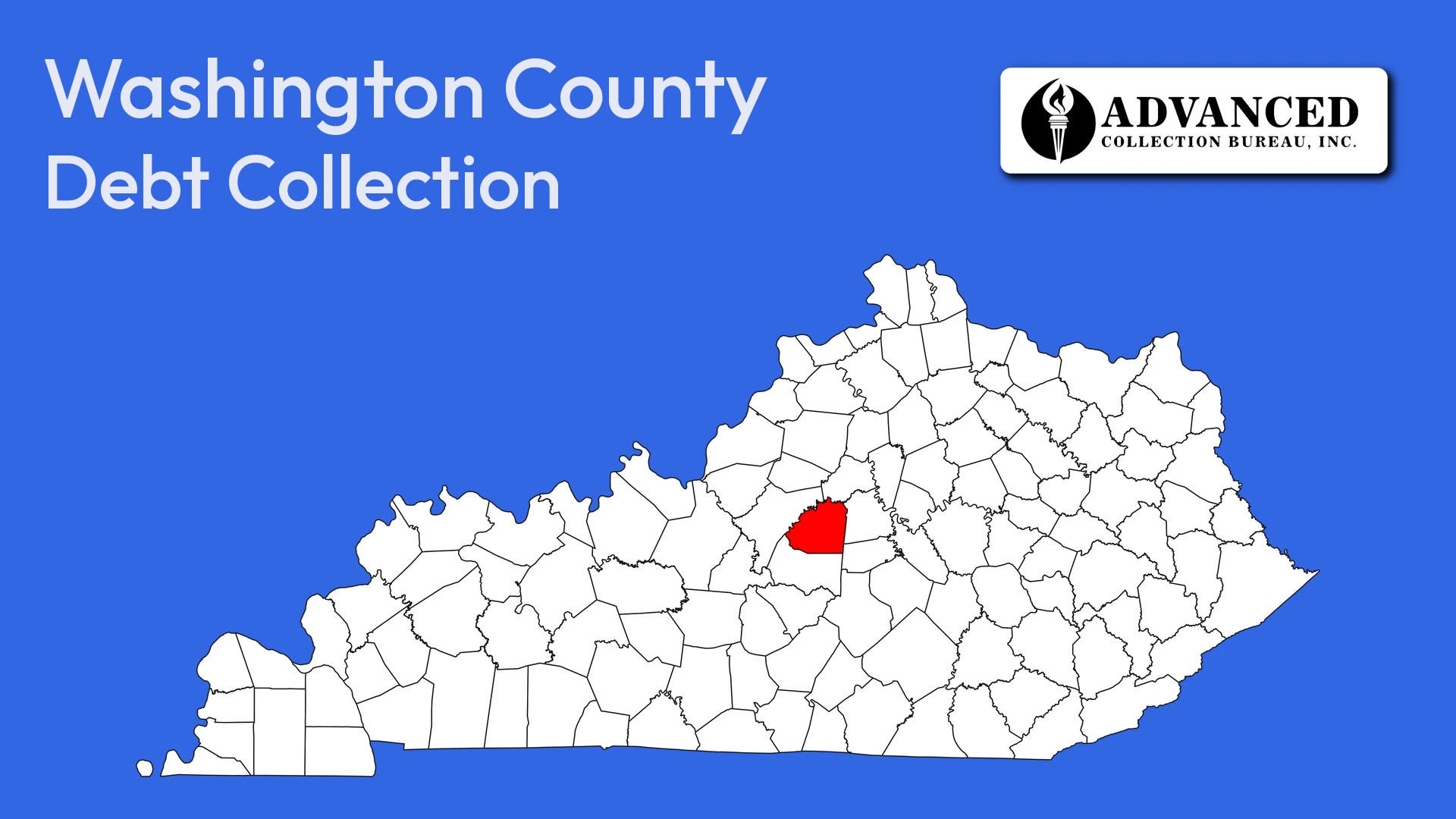 Map of Kentucky highlighting Washington County