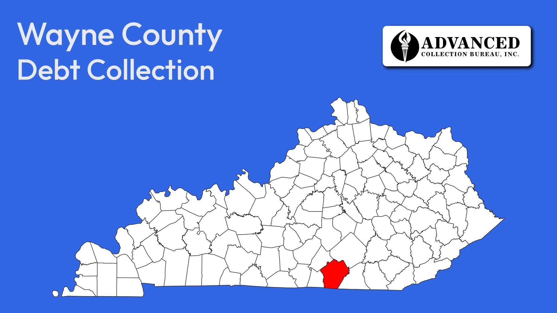 Map of Kentucky highlighting Wayne County
