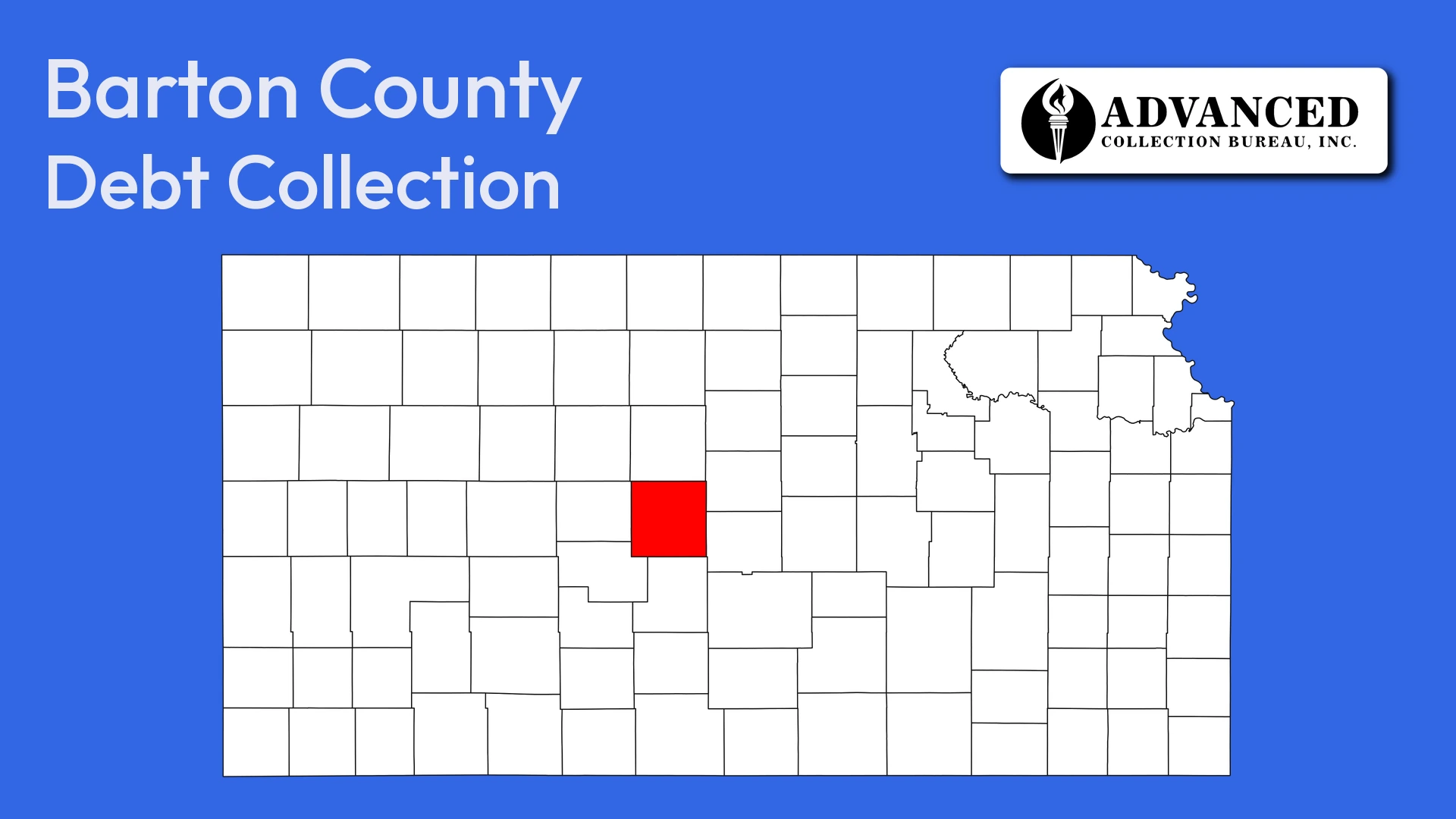Map of Kansas highlighting Barton County