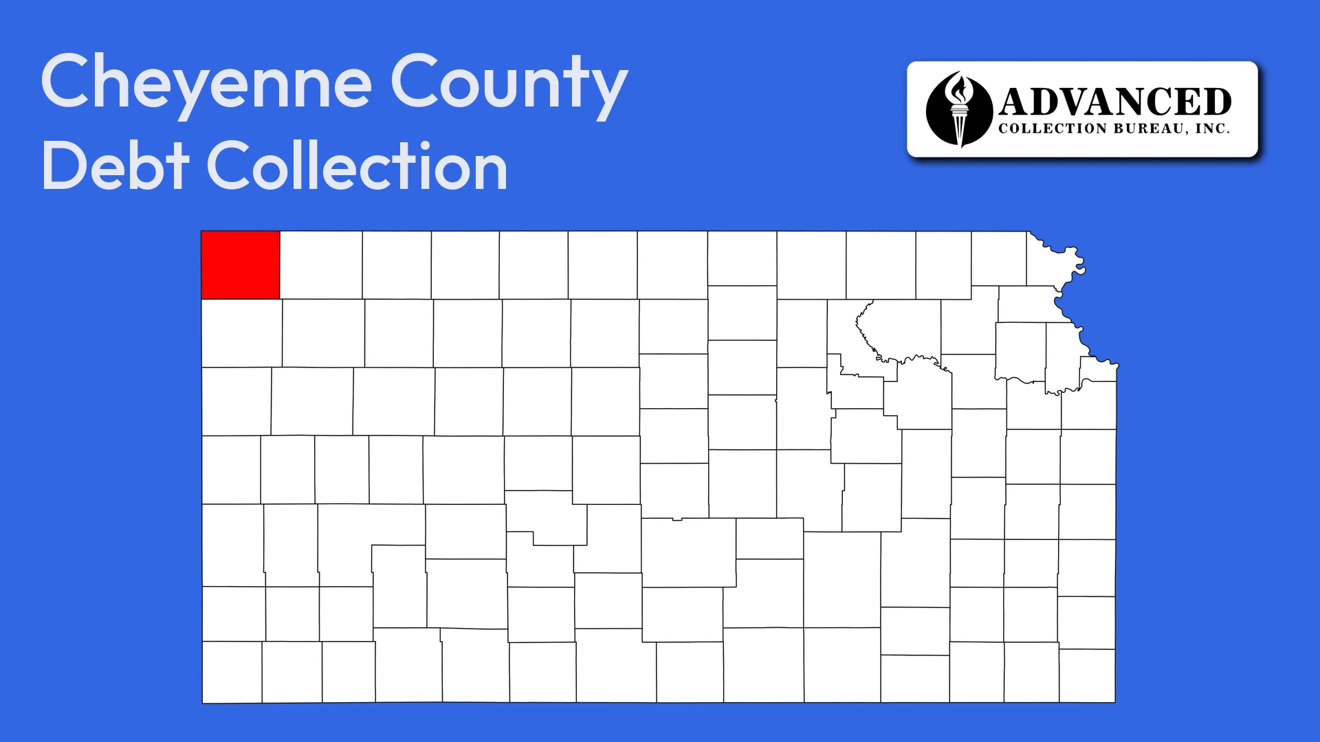 Map of Kansas highlighting Cheyenne County