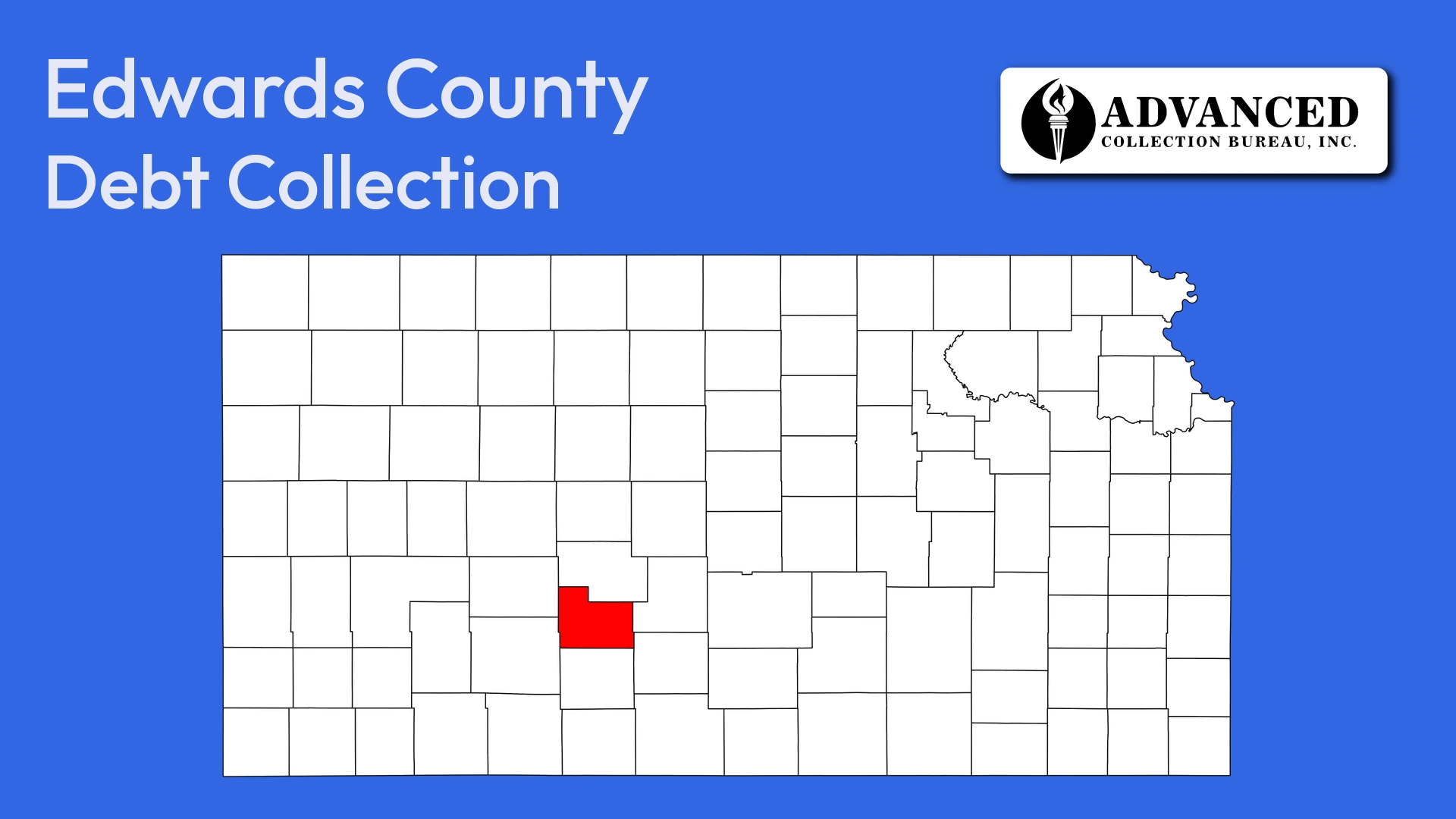 Map of Kansas highlighting Edwards County