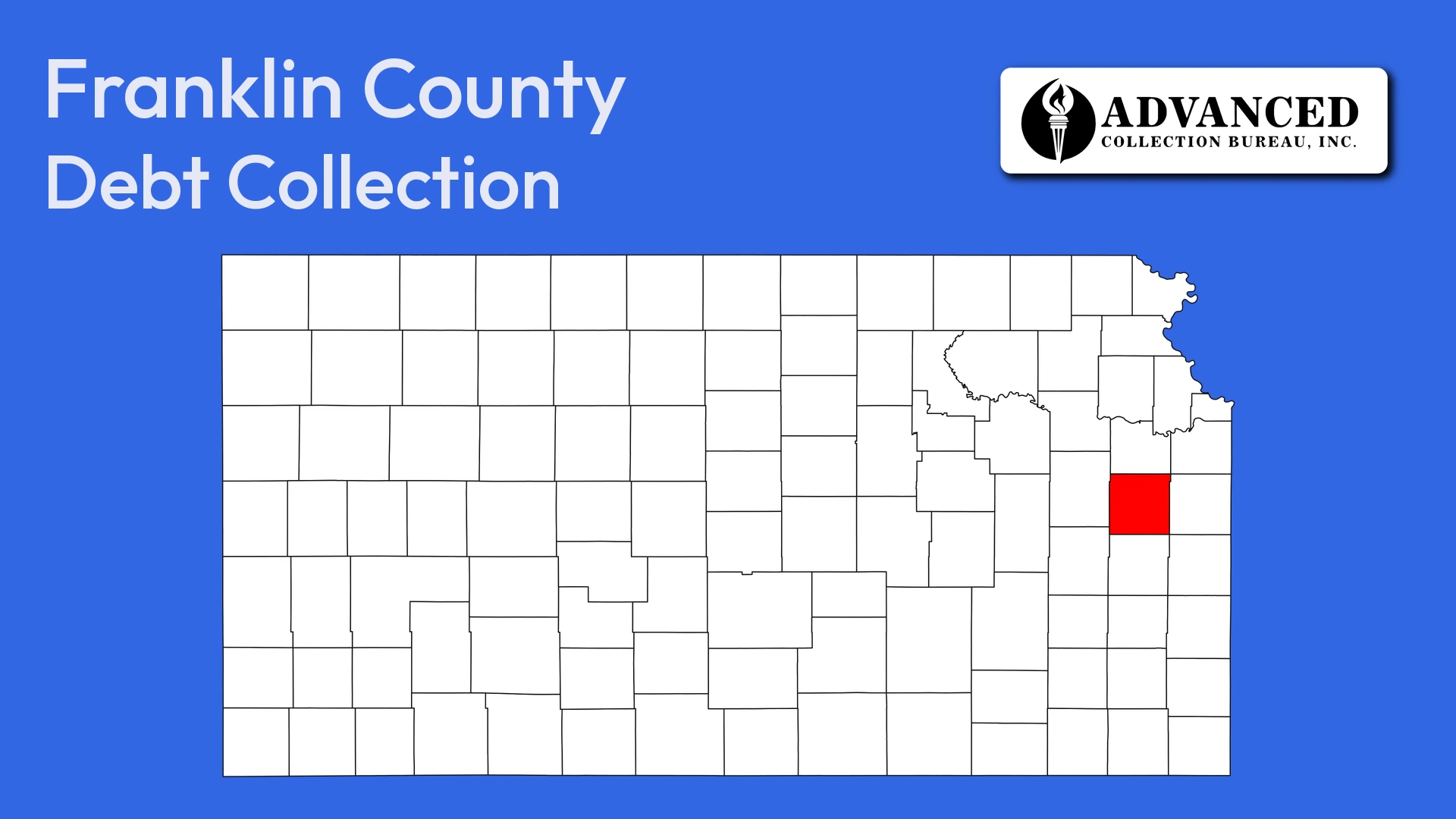 Map of Kansas highlighting Franklin County