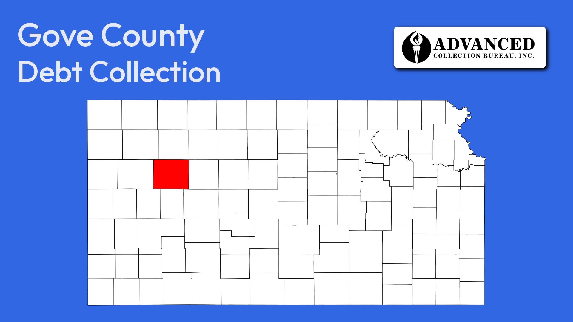 Map of Kansas highlighting Gove County