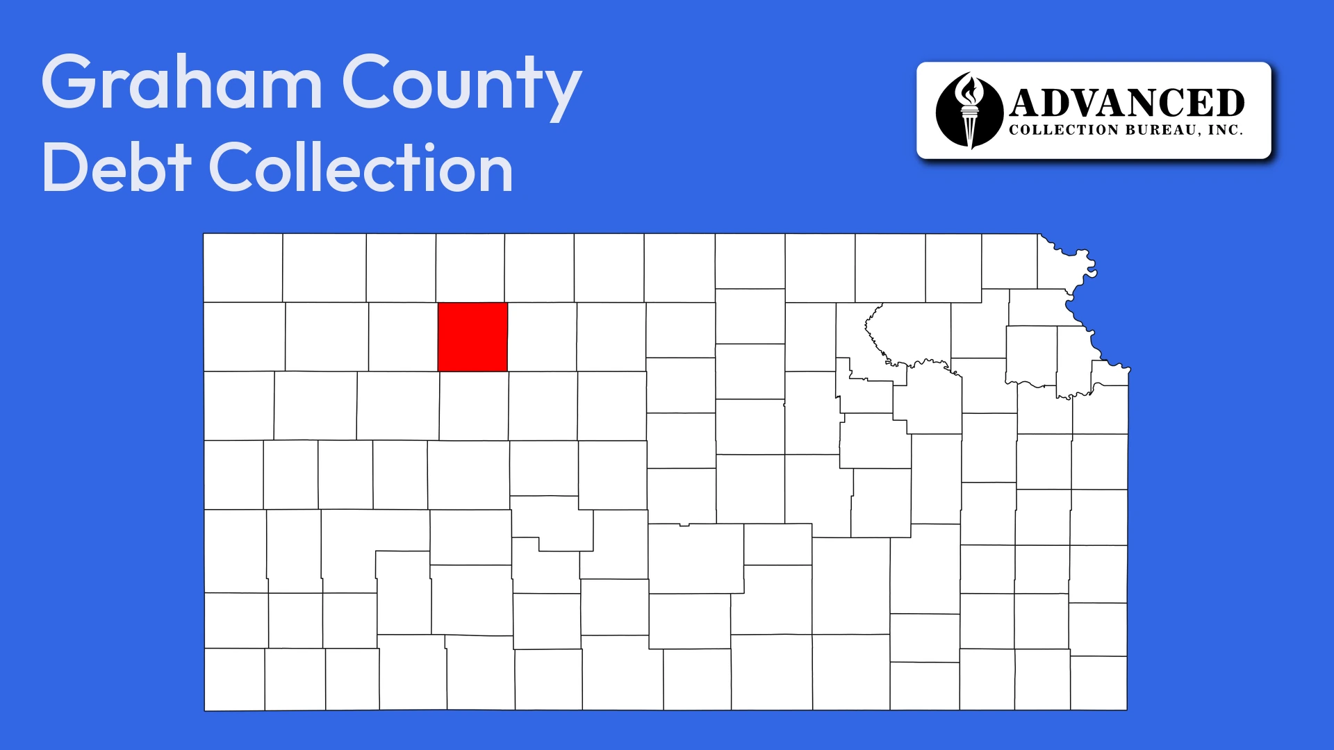 Map of Kansas highlighting Graham County