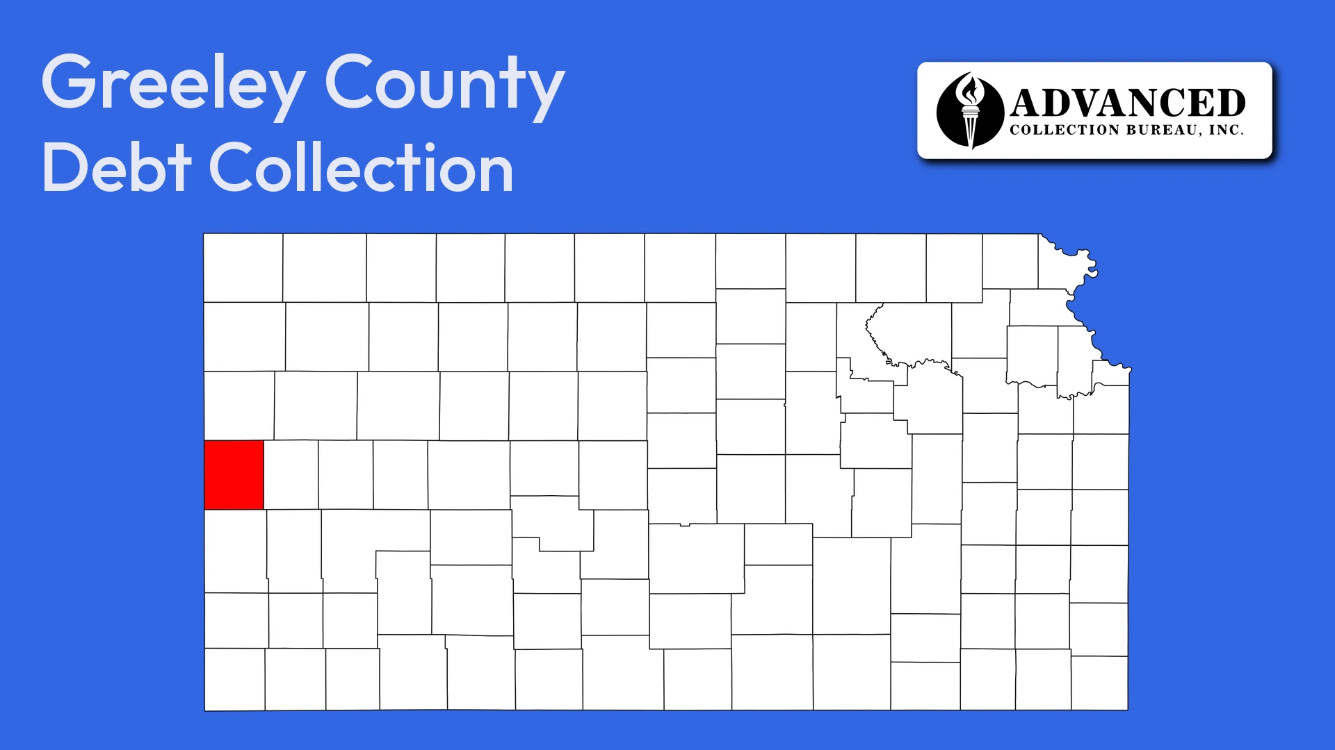 Map of Kansas highlighting Greeley County
