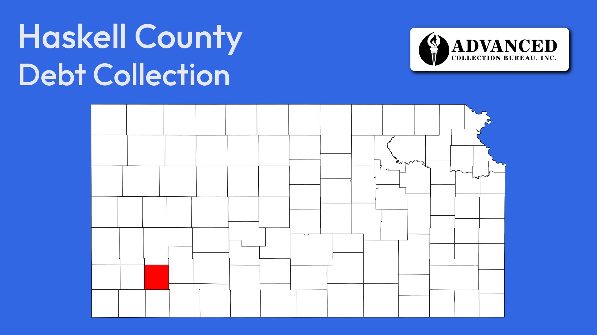 Map of Kansas highlighting Haskell County