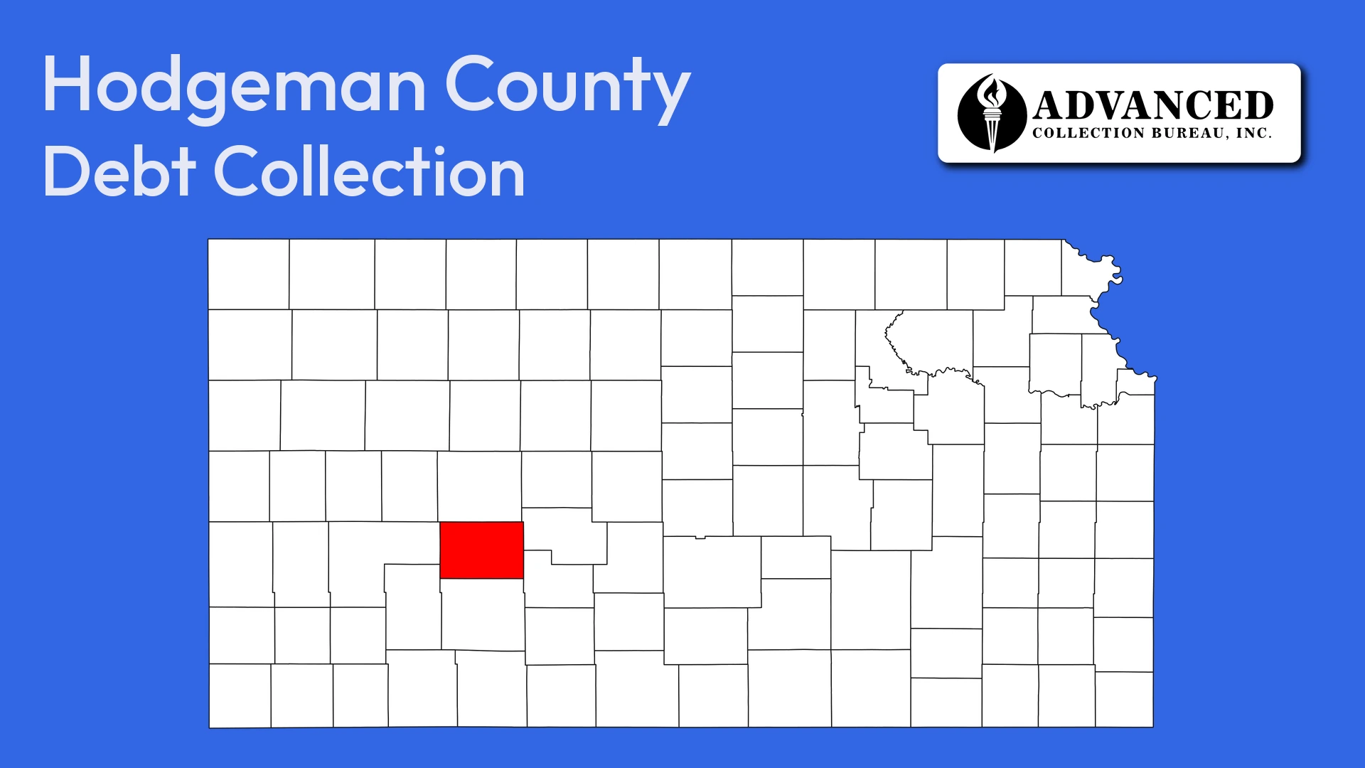 Map of Kansas highlighting Hodgeman County