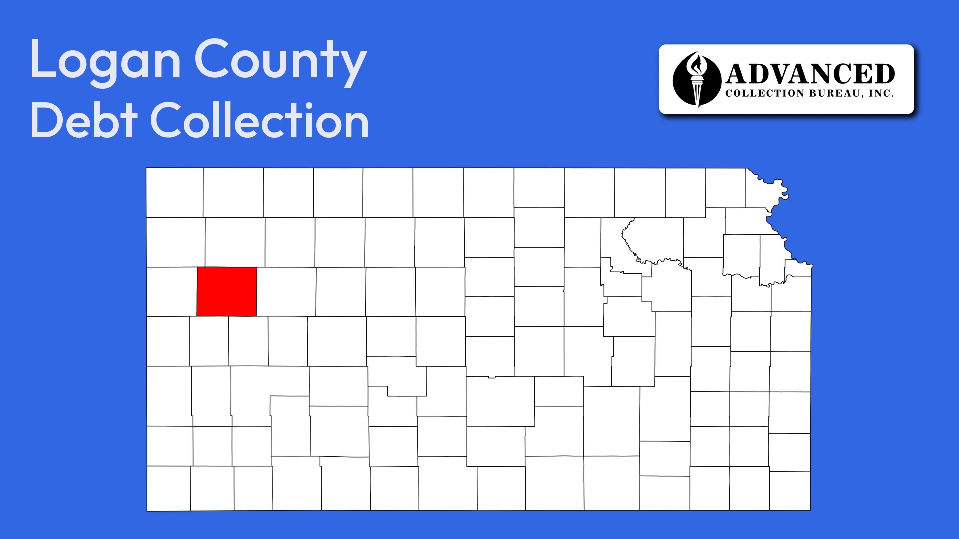 Map of Kansas highlighting Logan County