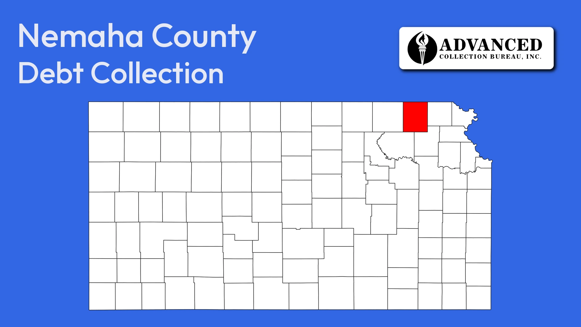 Map of Kansas highlighting Nemaha County