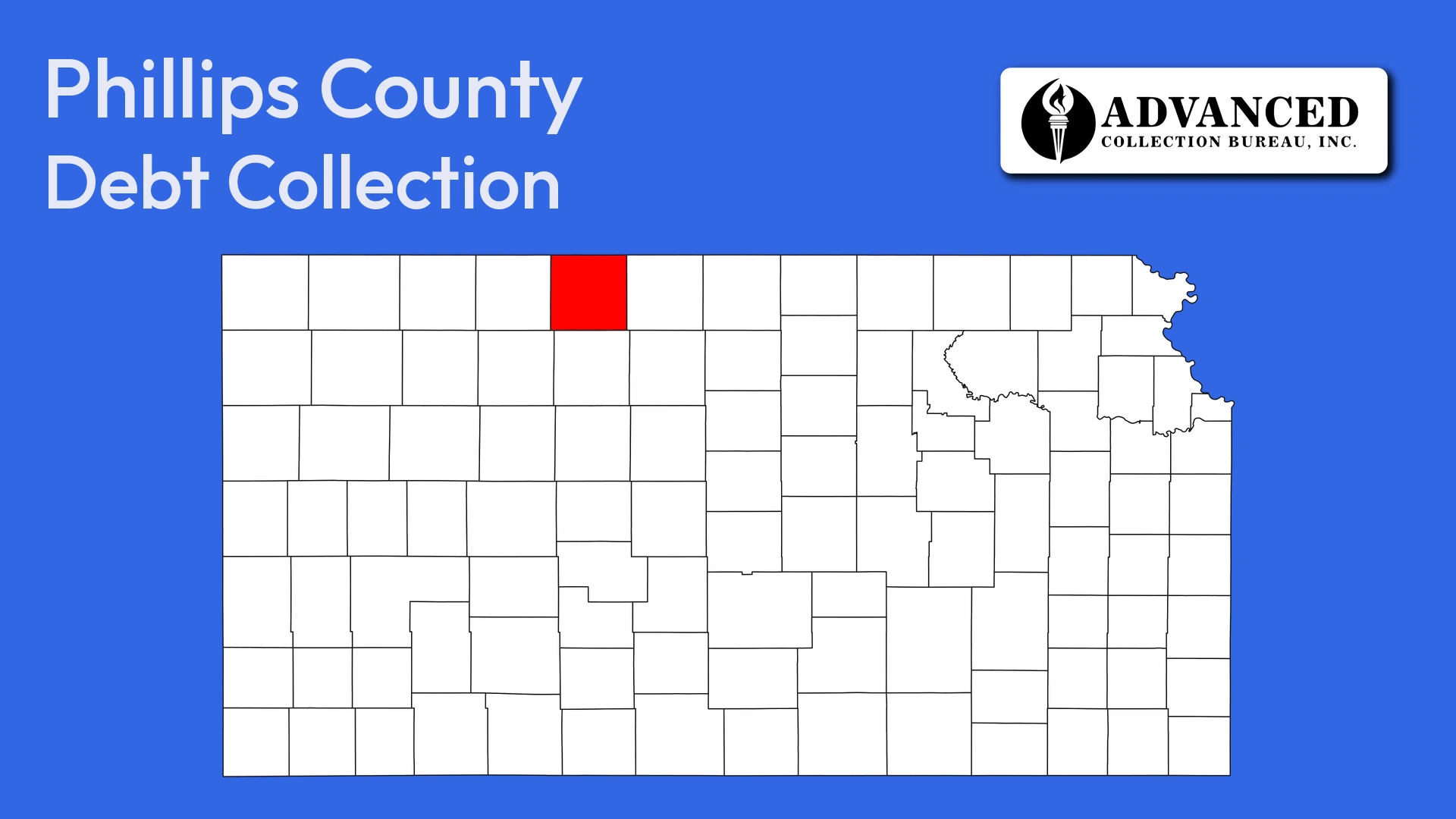 Map of Kansas highlighting Phillips County