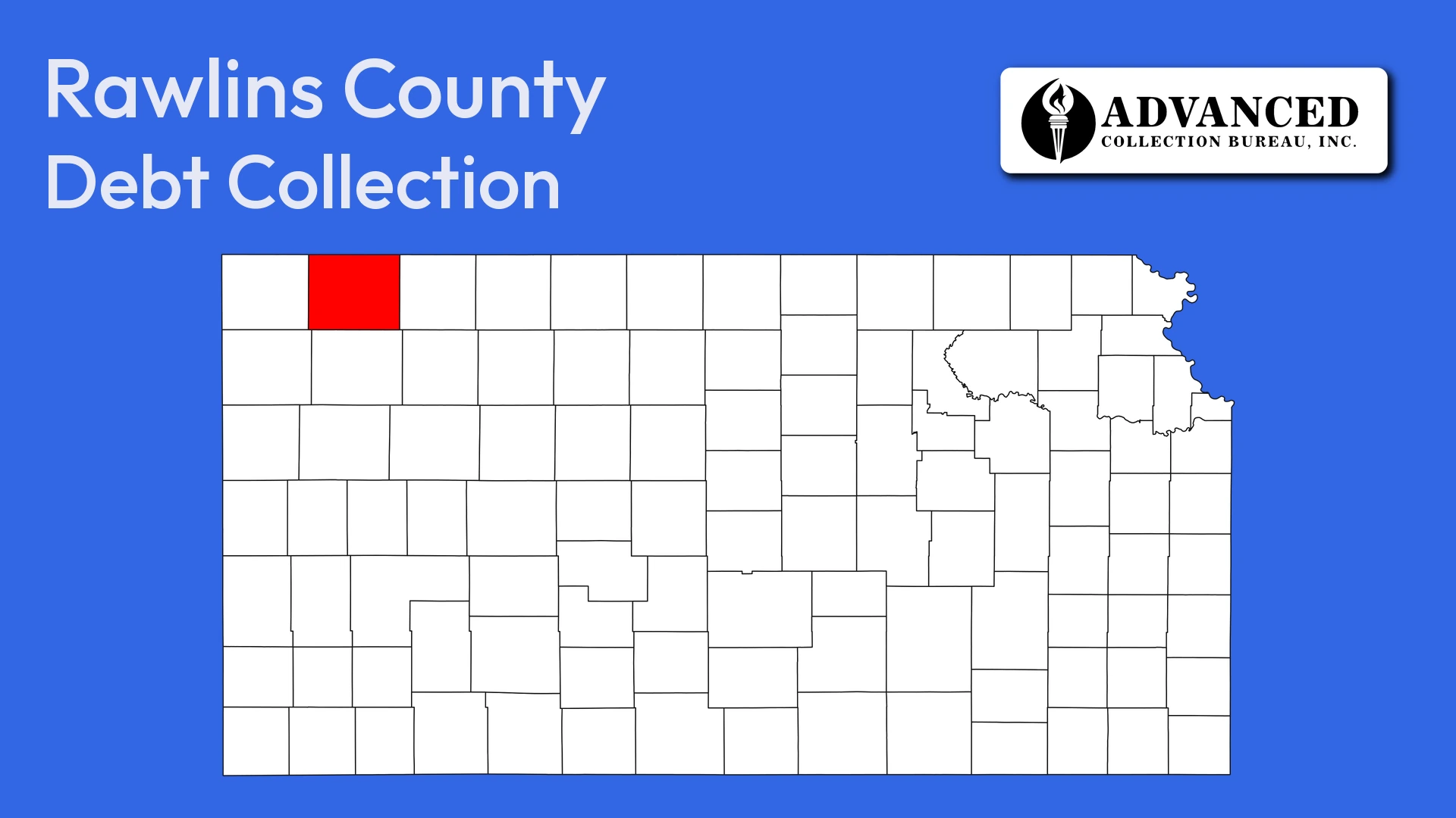 Map of Kansas highlighting Rawlins County