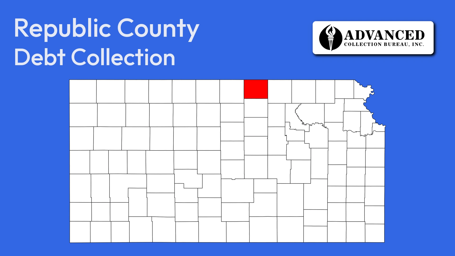 Map of Kansas highlighting Republic County