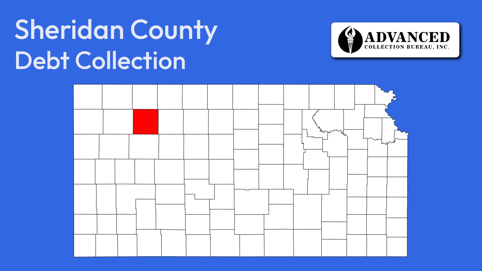 Map of Kansas highlighting Sheridan County