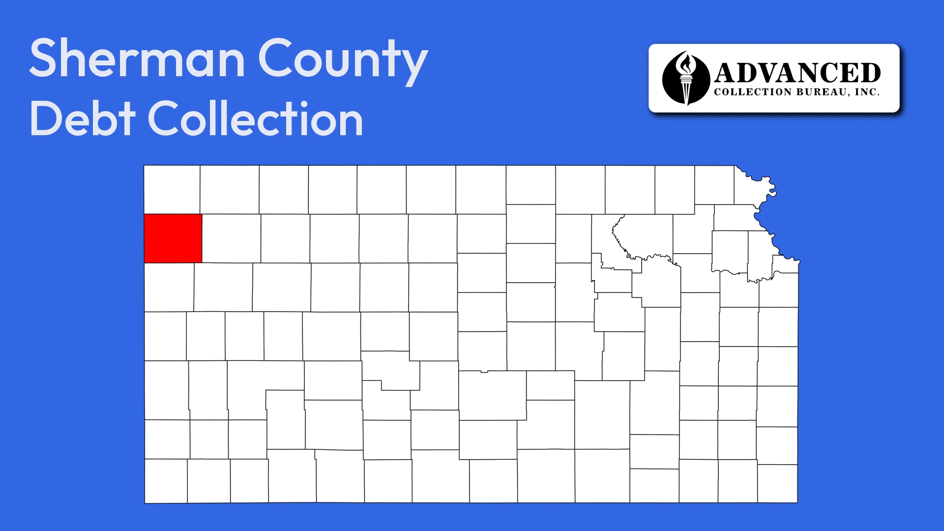 Map of Kansas highlighting Sherman County