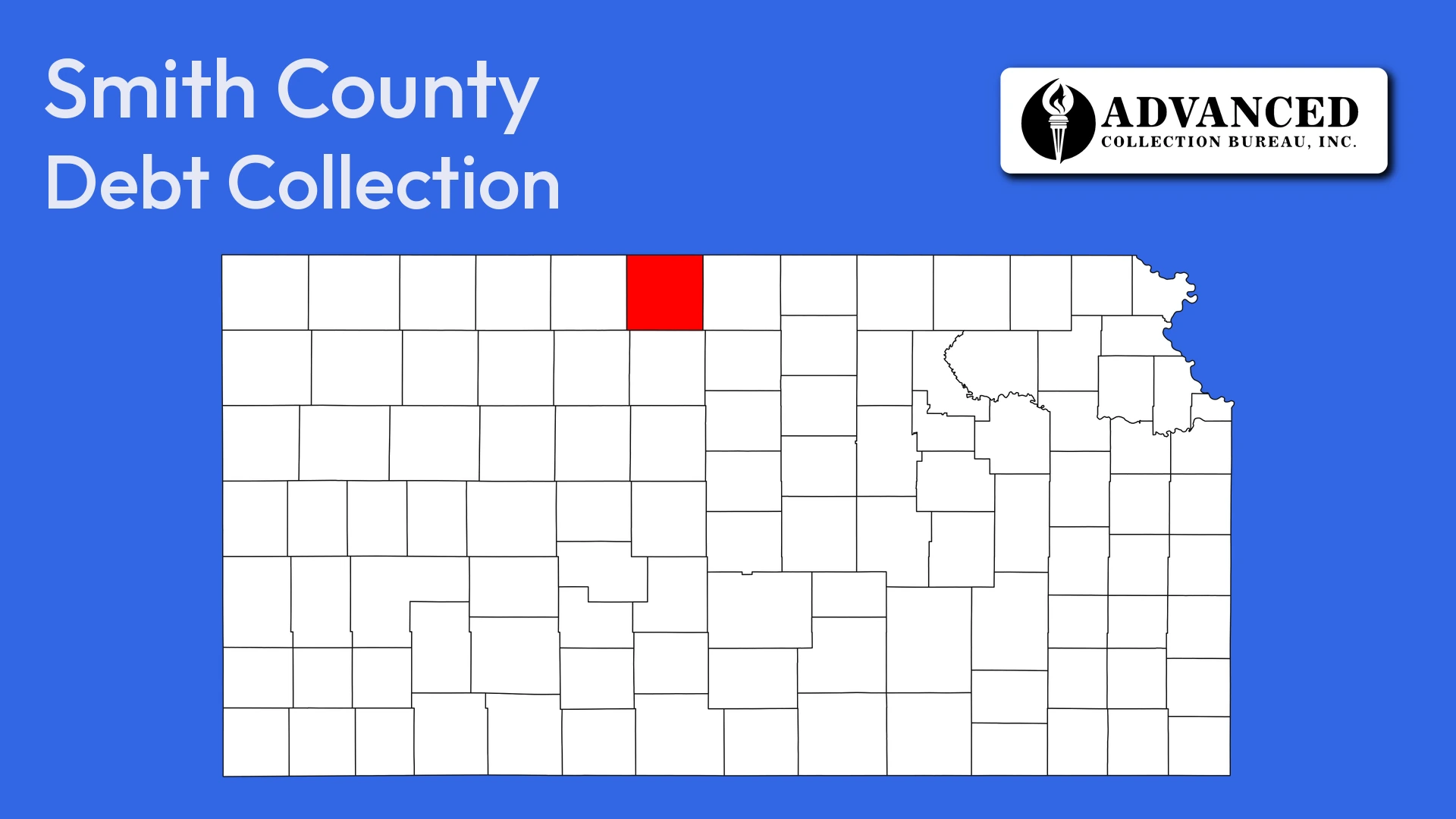 Map of Kansas highlighting Smith County