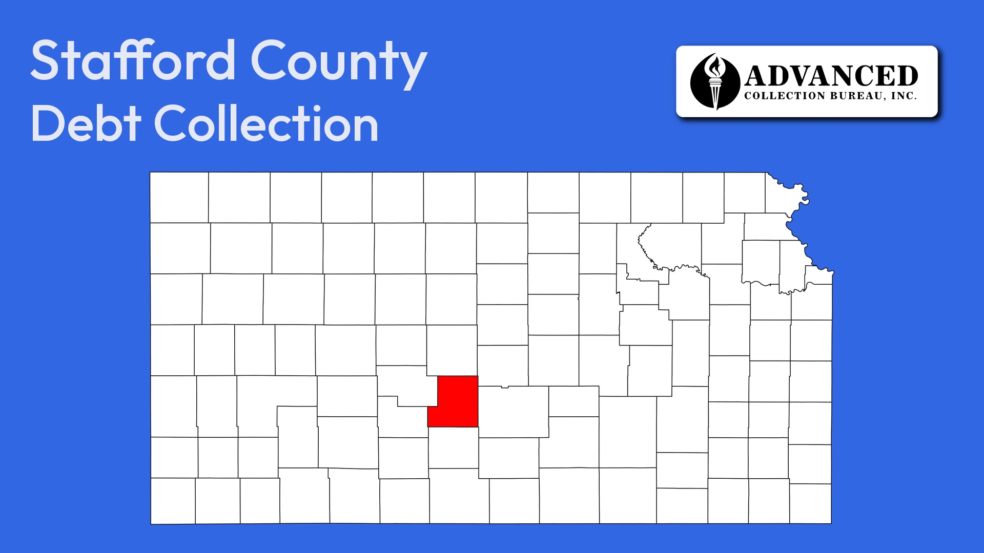 Map of Kansas highlighting Stafford County