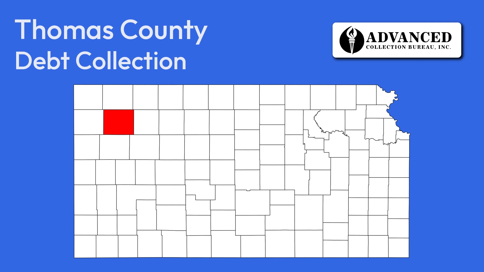 Map of Kansas highlighting Thomas County