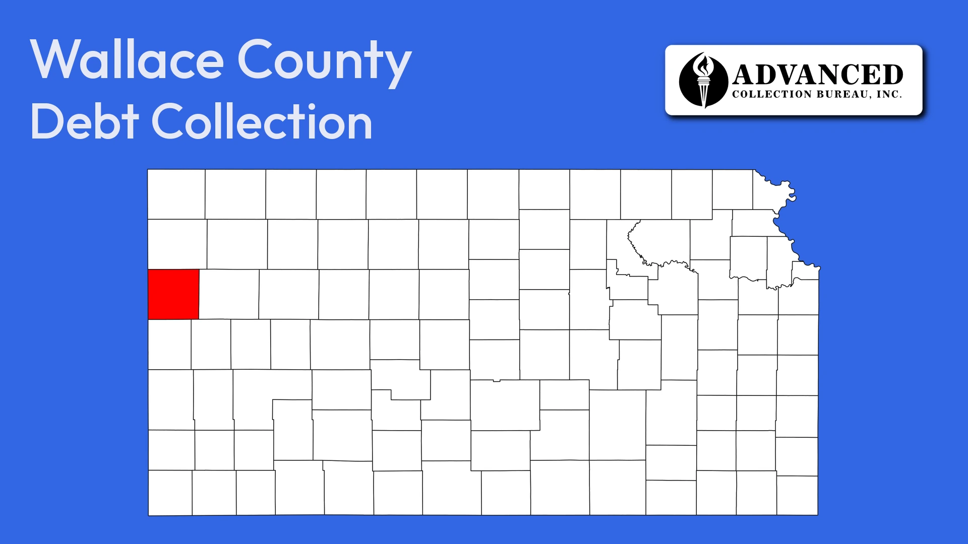Map of Kansas highlighting Wallace County
