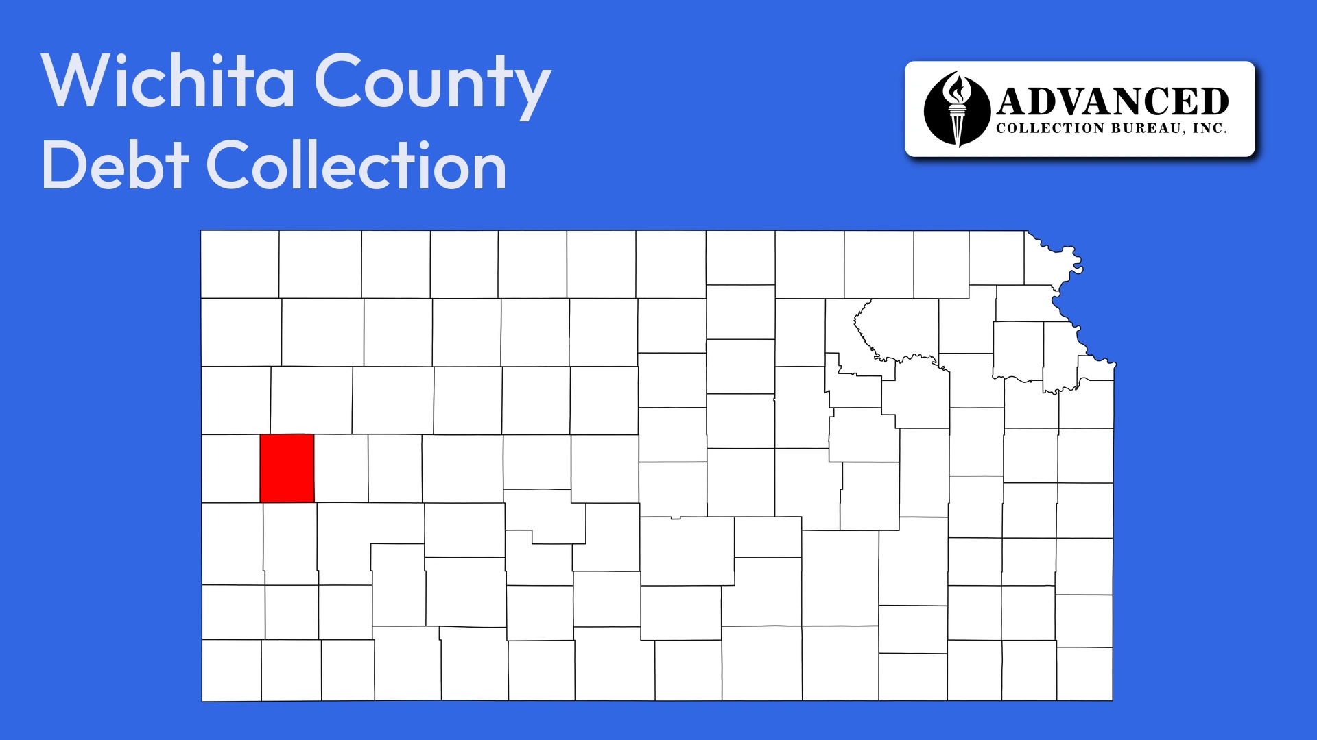 Map of Kansas highlighting Wichita County