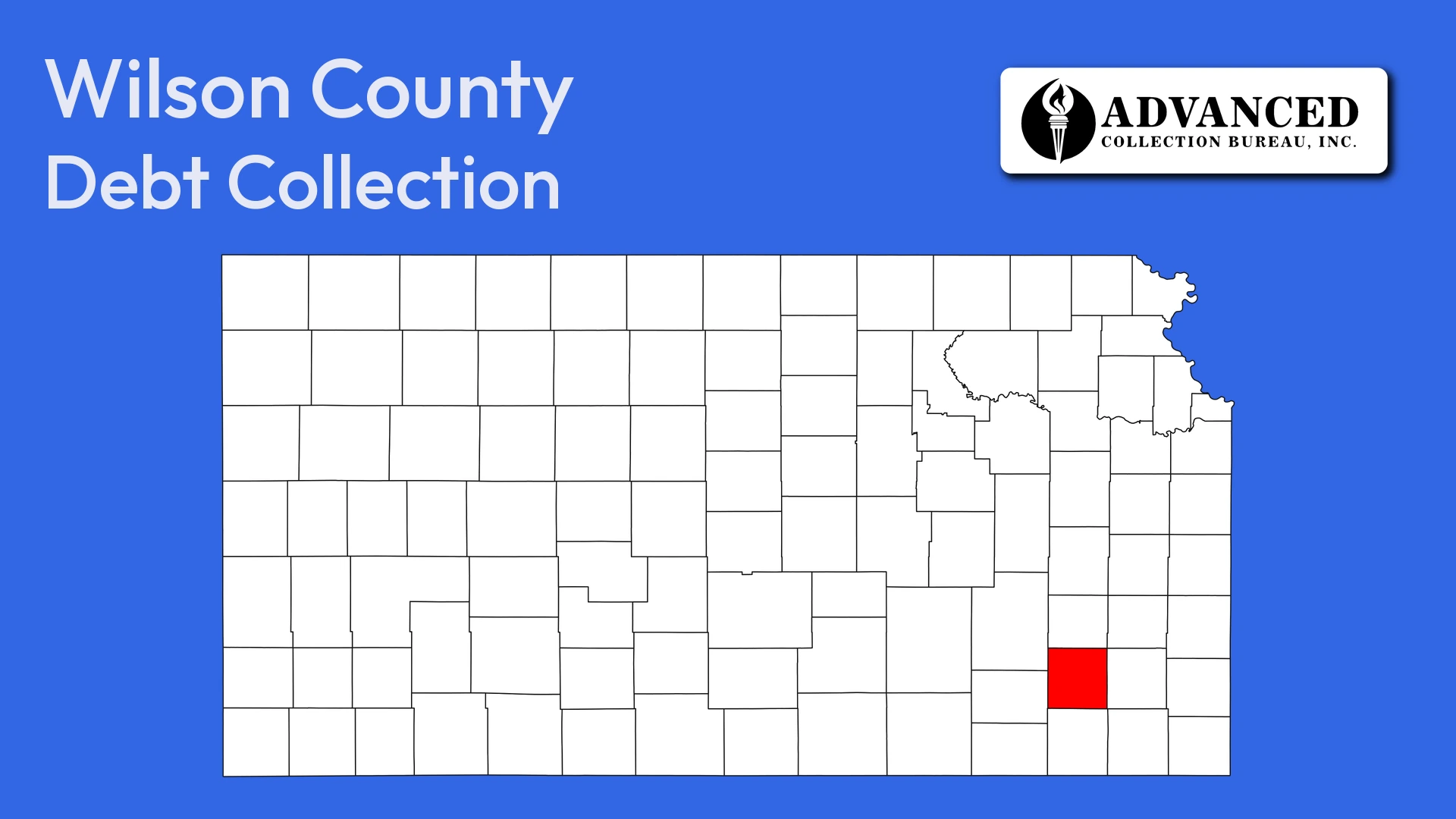 Map of Kansas highlighting Wilson County