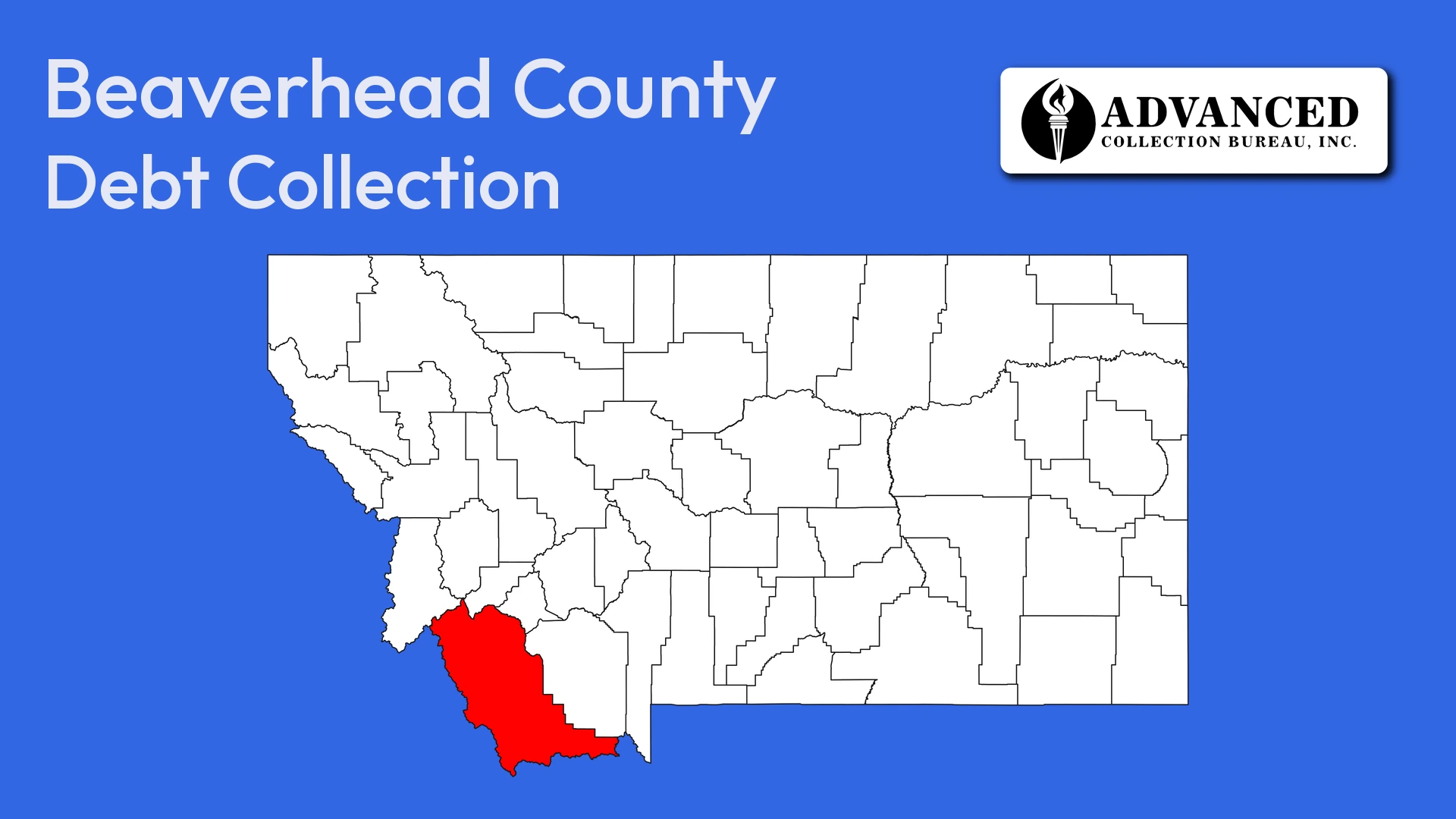 Map of Montana highlighting Beaverhead County