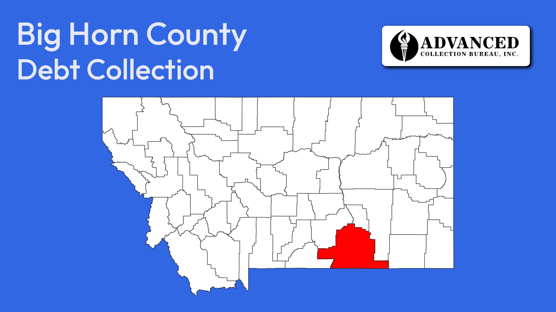 Map of Montana highlighting Big Horn County