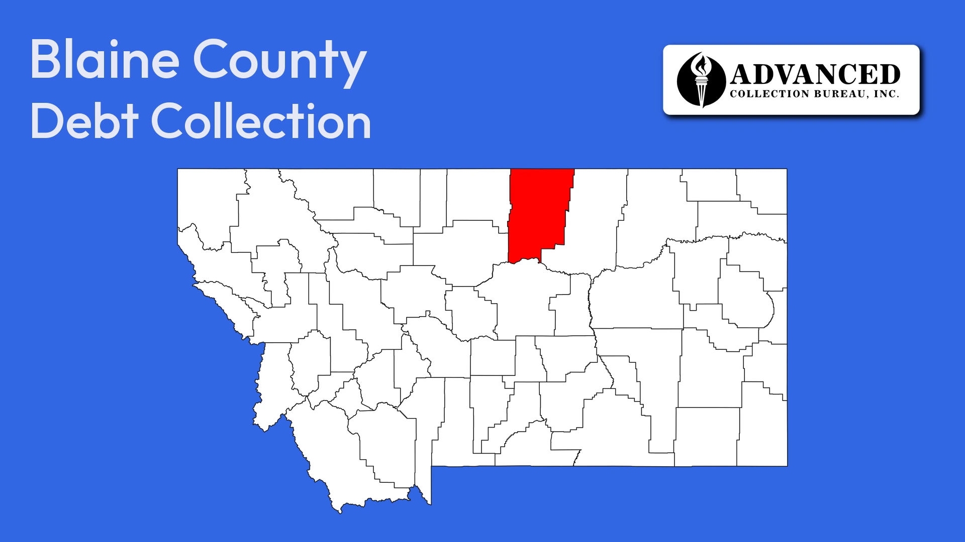 Map of Montana highlighting Blaine County