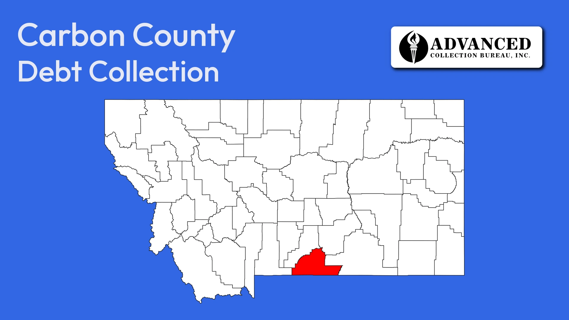 Map of Montana highlighting Carbon County