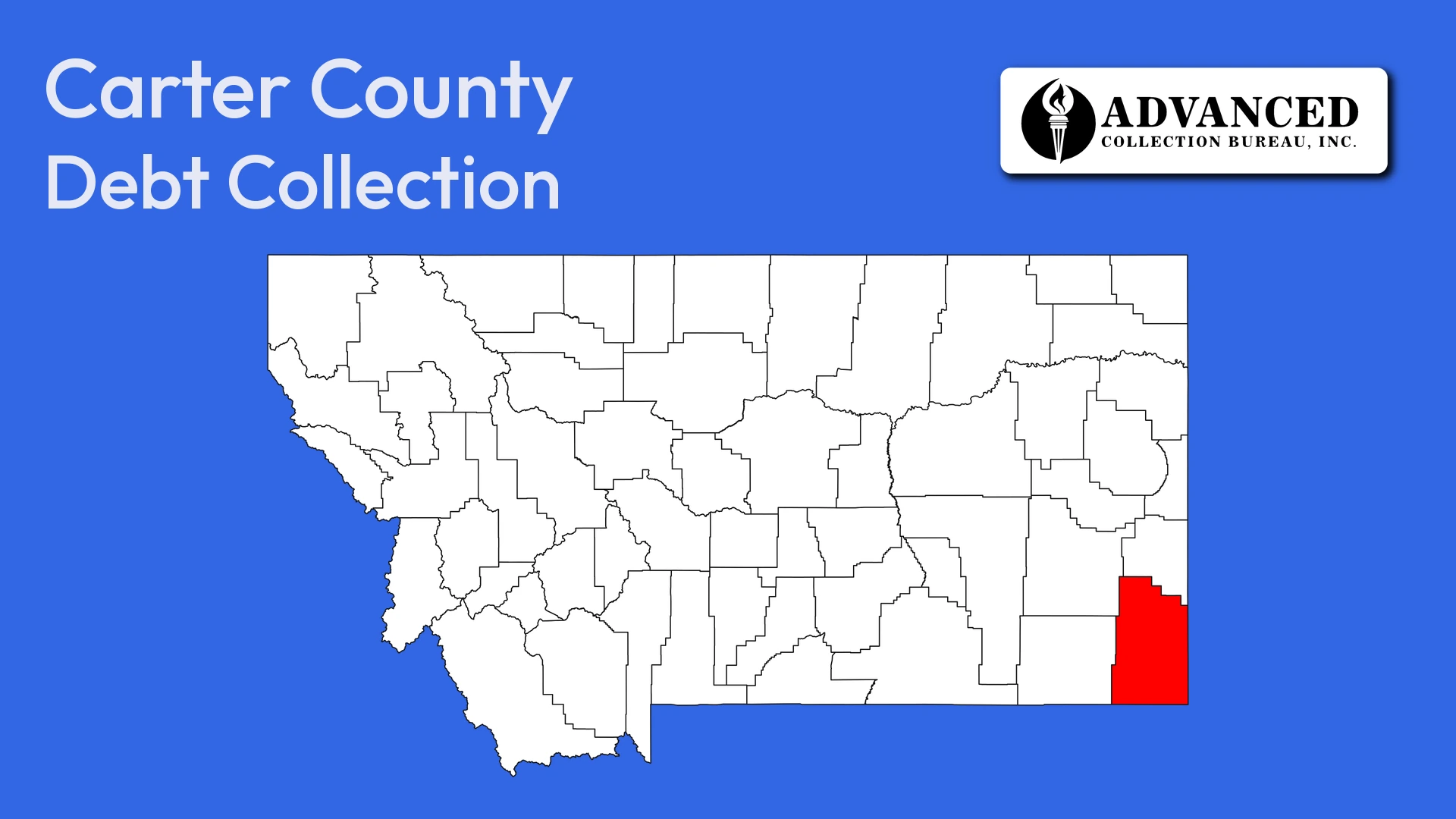 Map of Montana highlighting Carter County