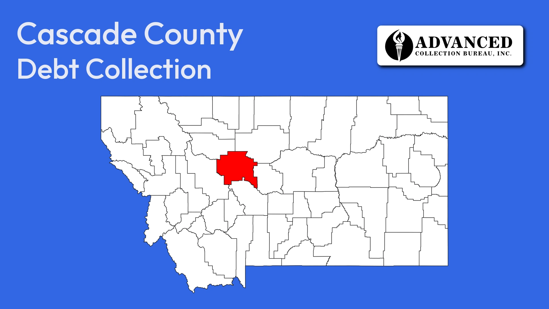 Map of Montana highlighting Cascade County