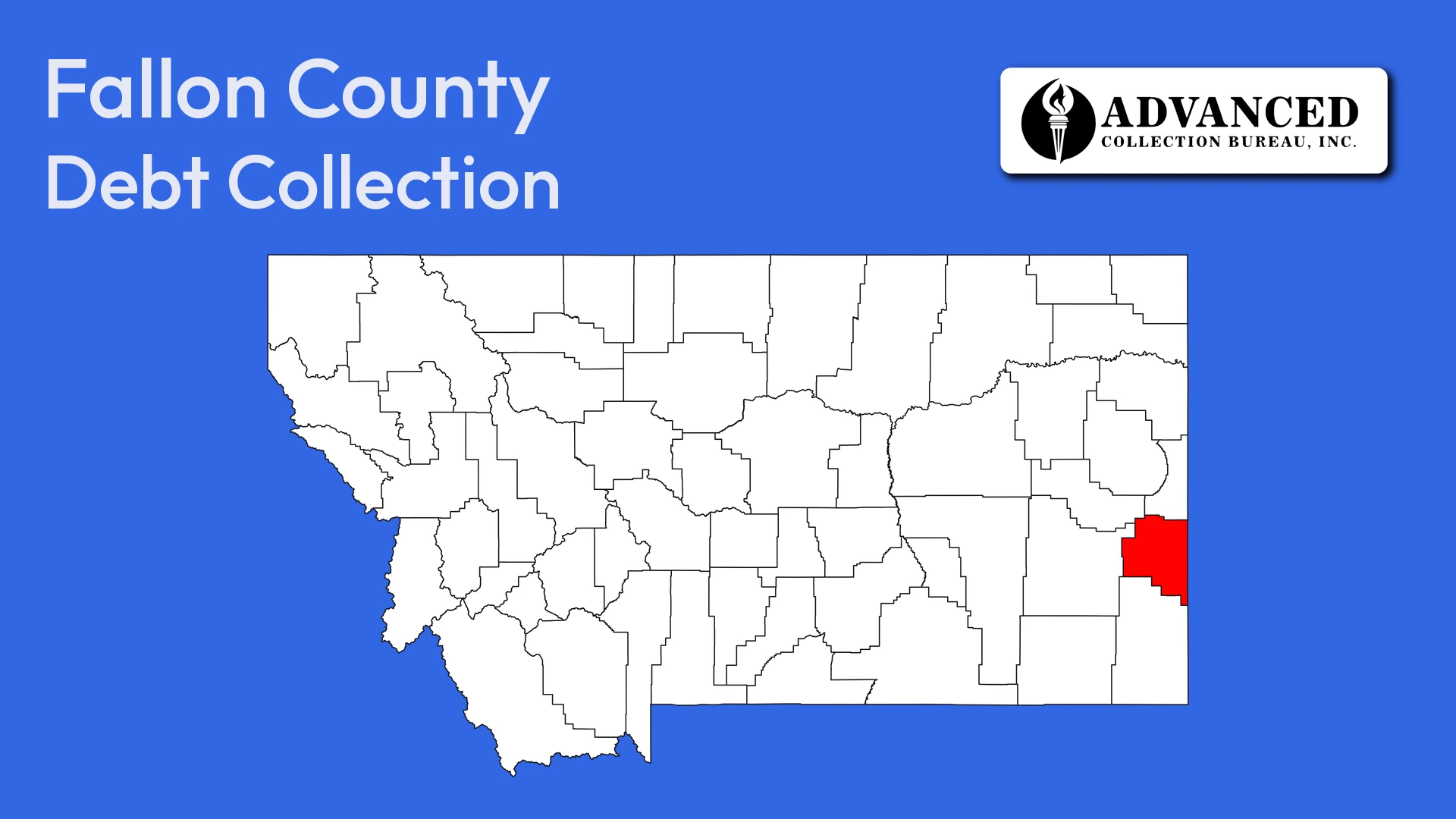 Map of Montana highlighting Fallon County