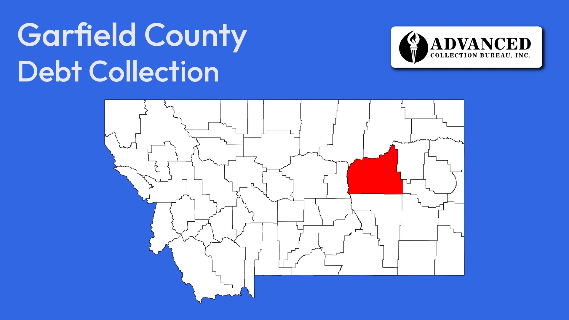 Map of Montana highlighting Garfield County