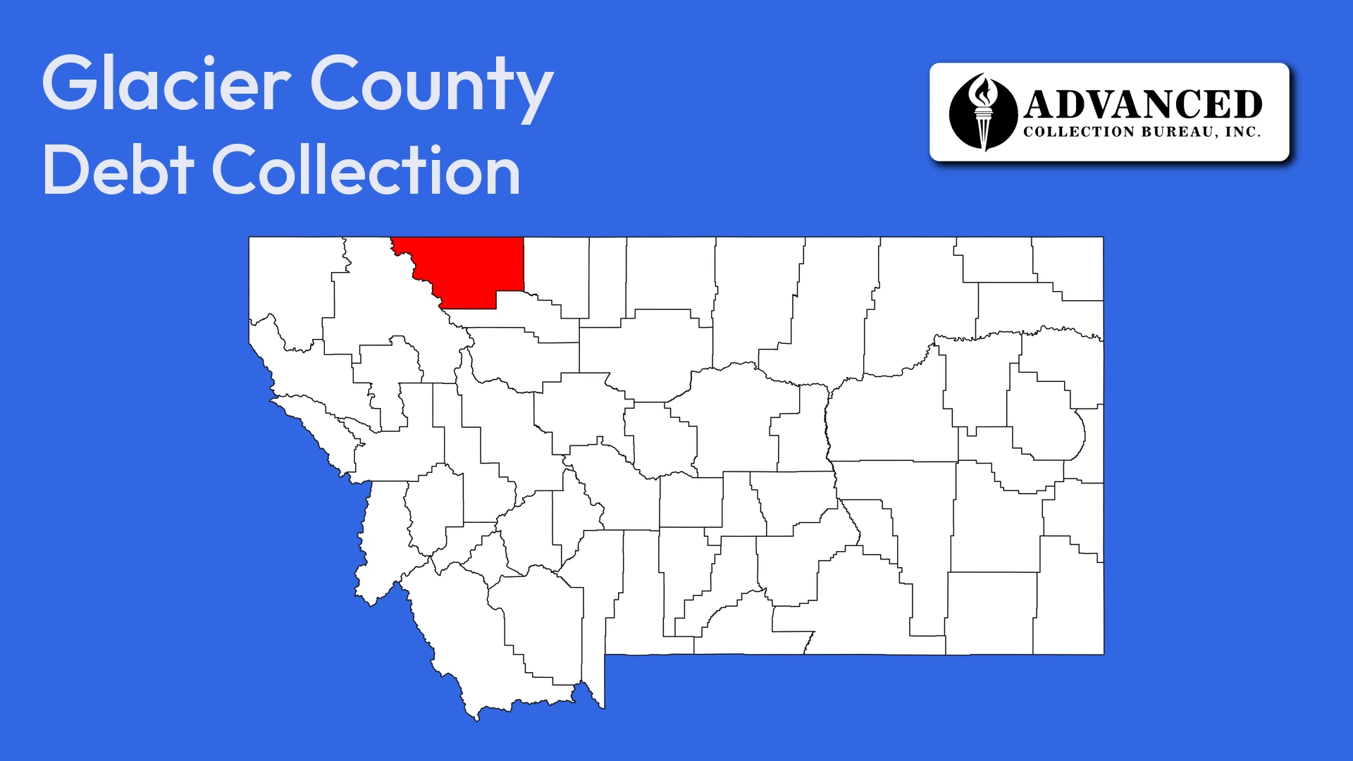 Map of Montana highlighting Glacier County