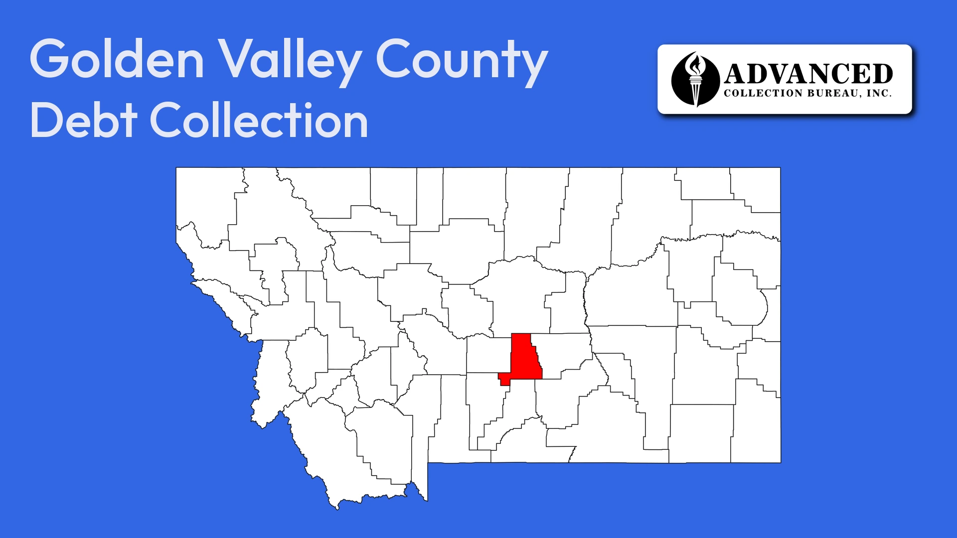 Map of Montana highlighting Golden Valley County