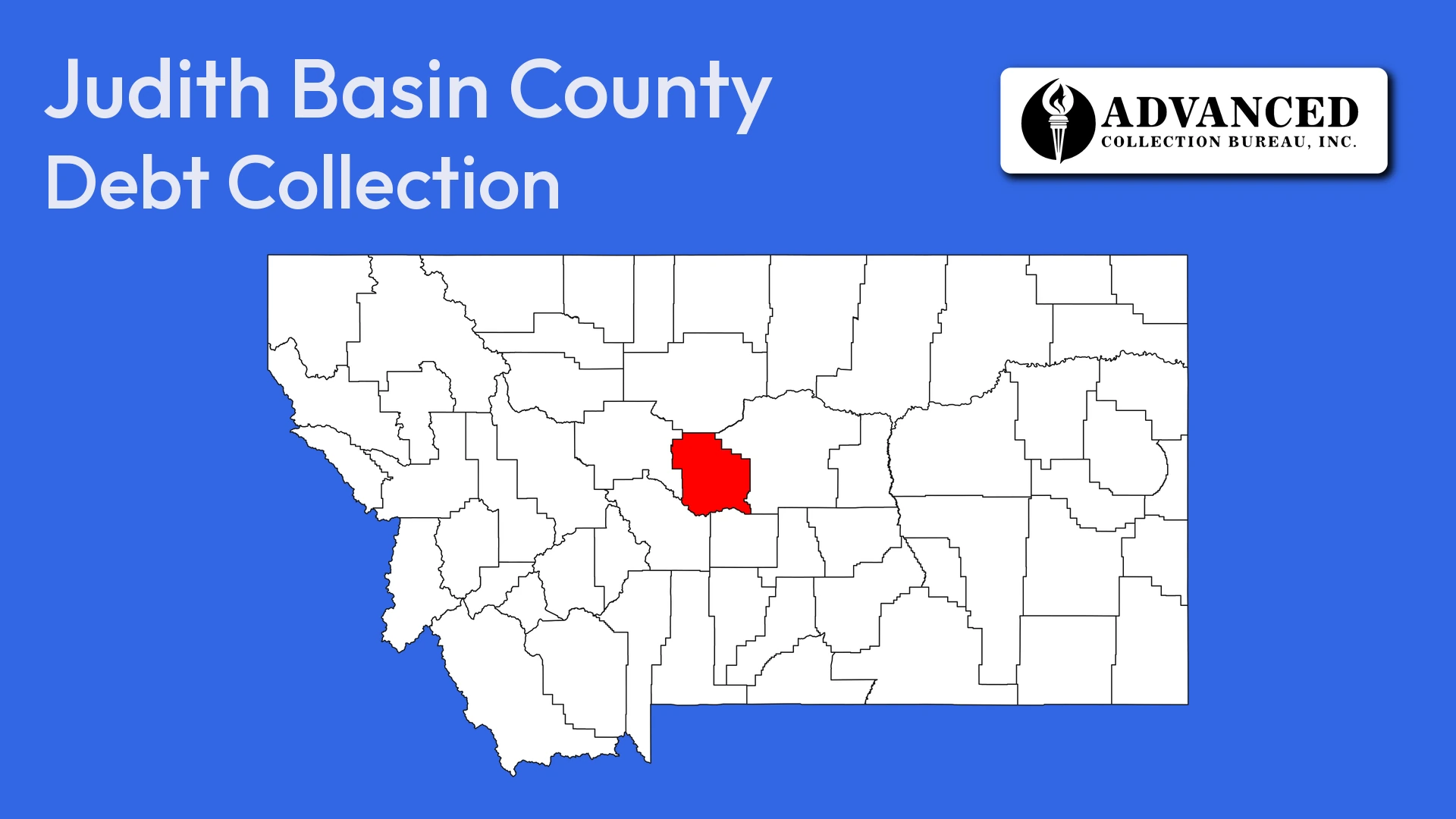 Map of Montana highlighting Judith Basin County