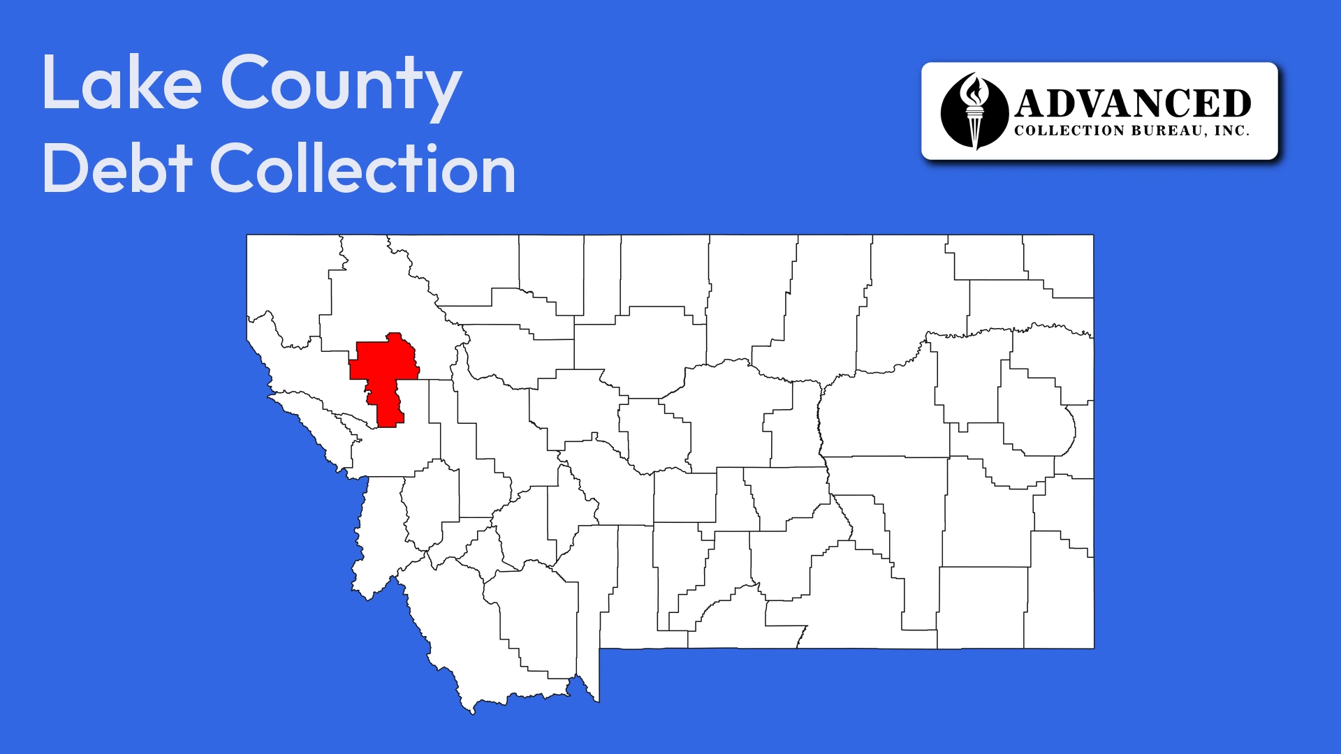 Map of Montana highlighting Lake County