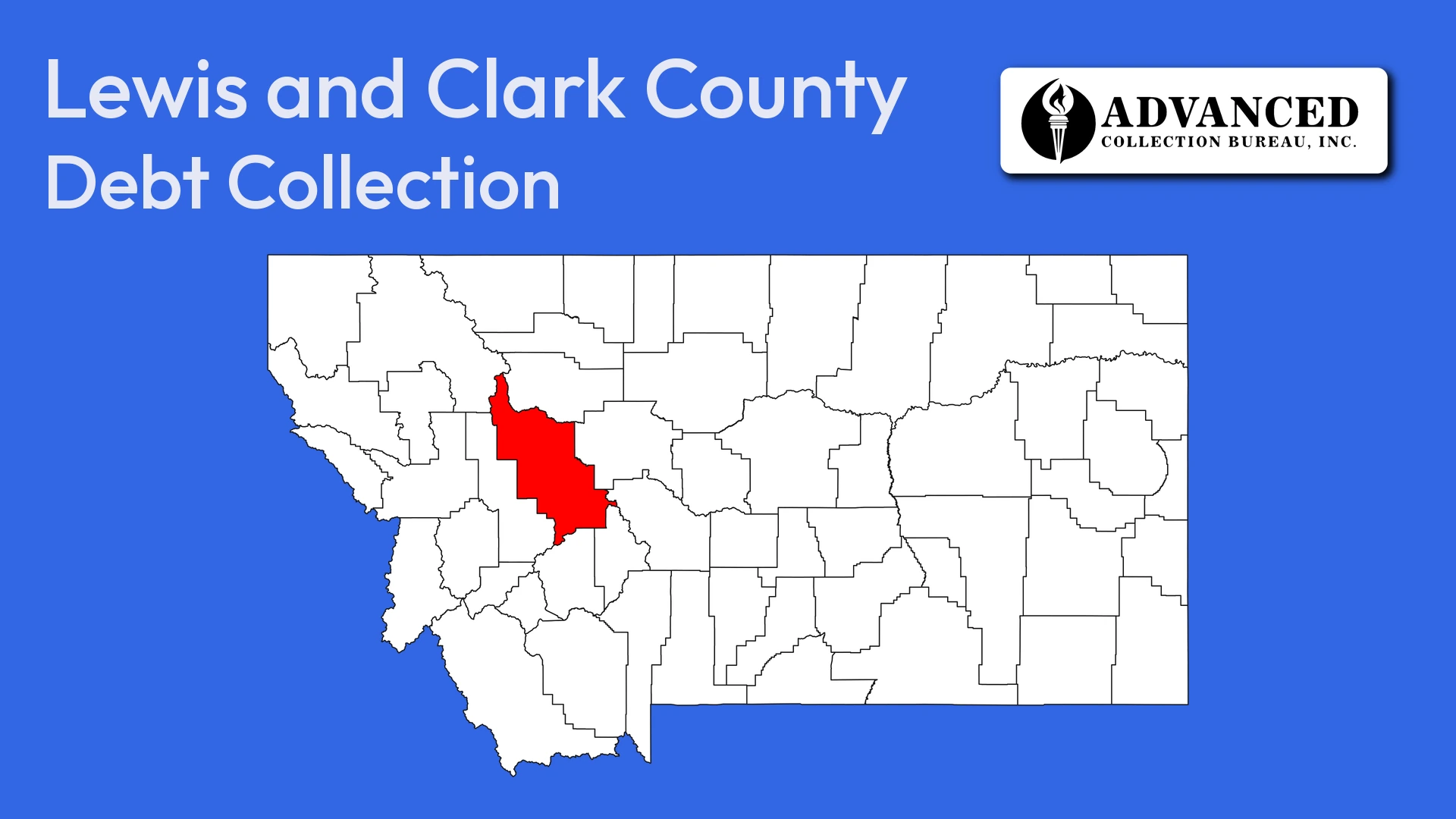 Map of Montana highlighting Lewis and Clark County
