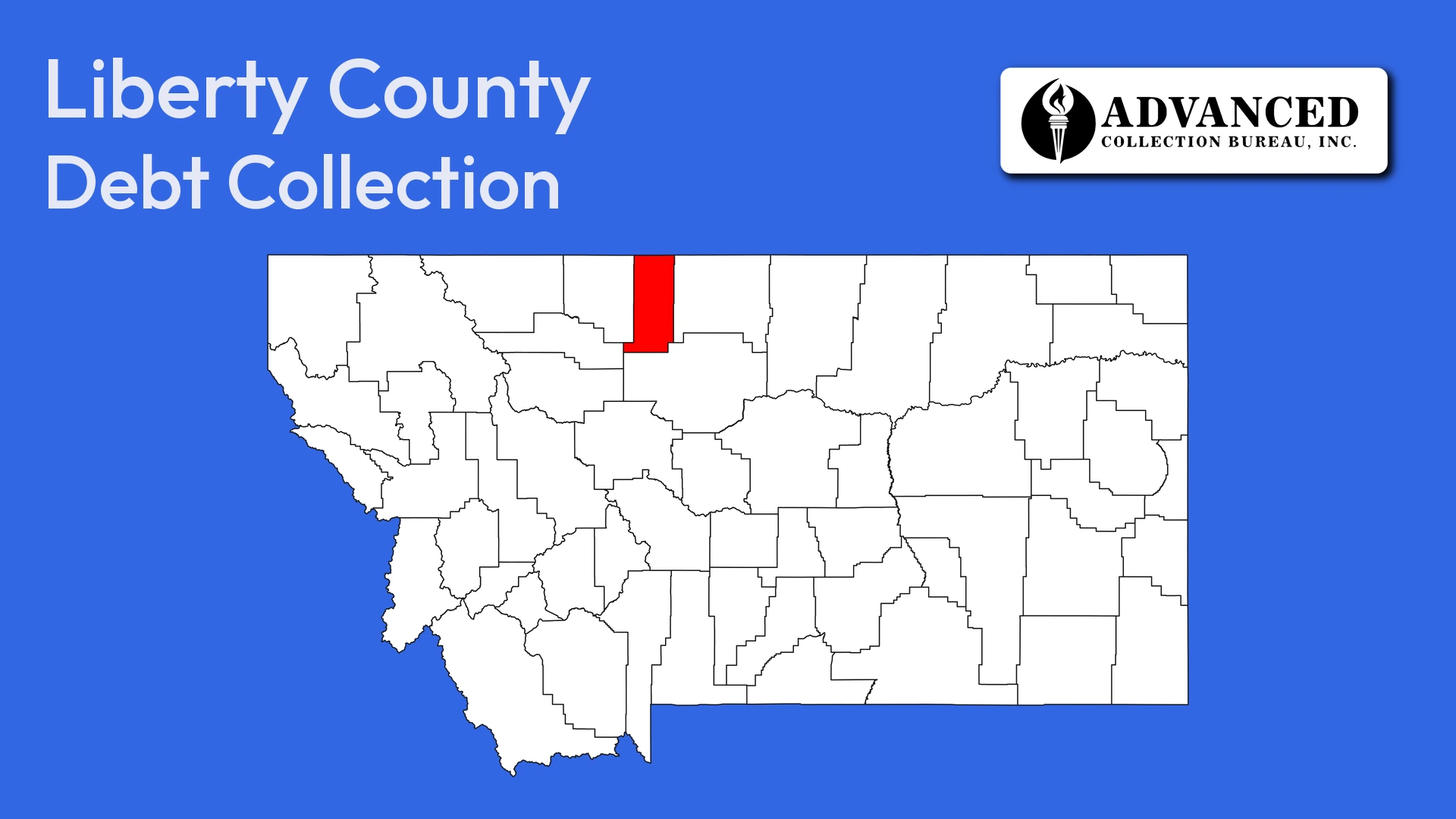Map of Montana highlighting Liberty County