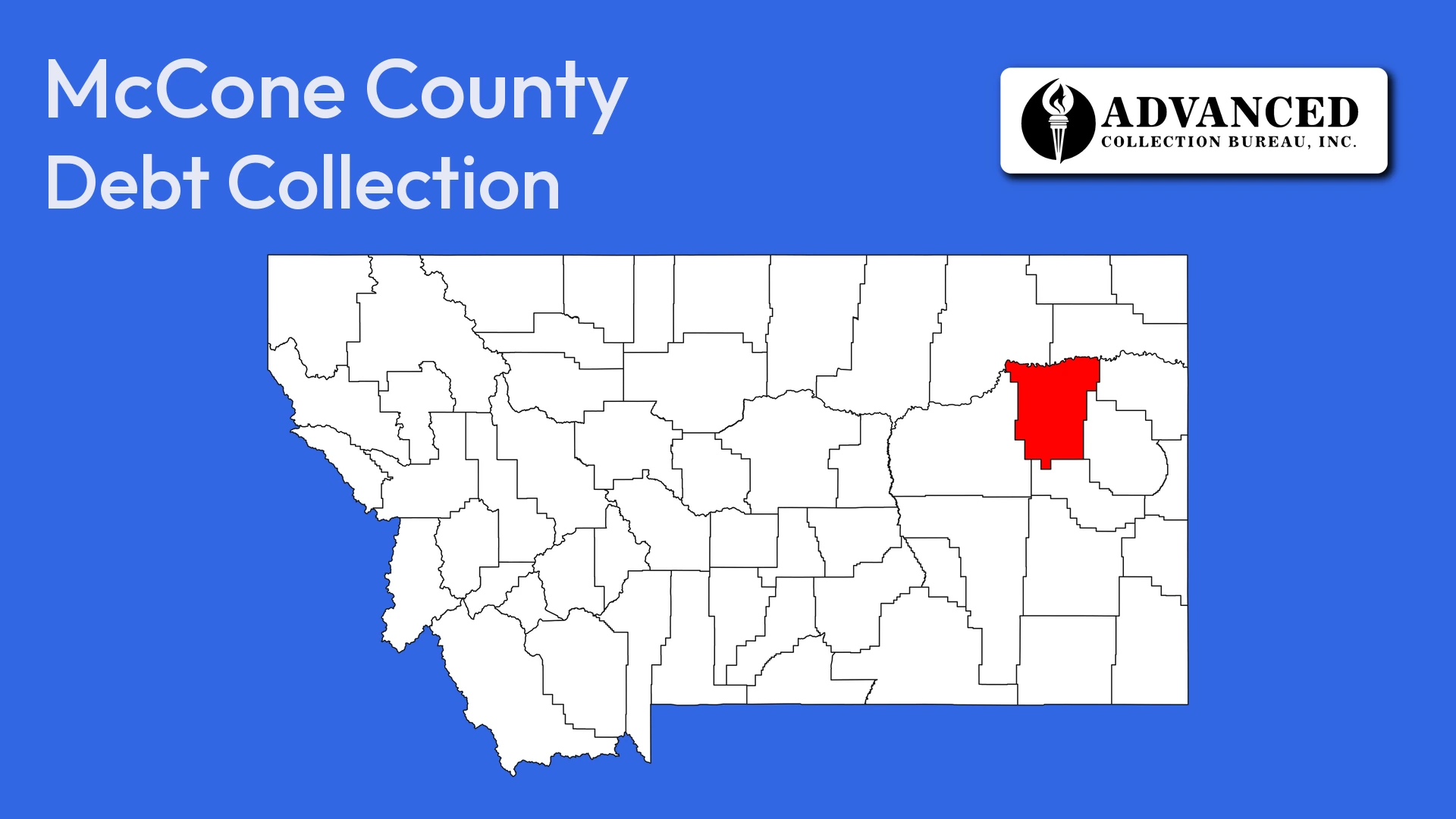 Map of Montana highlighting McCone County