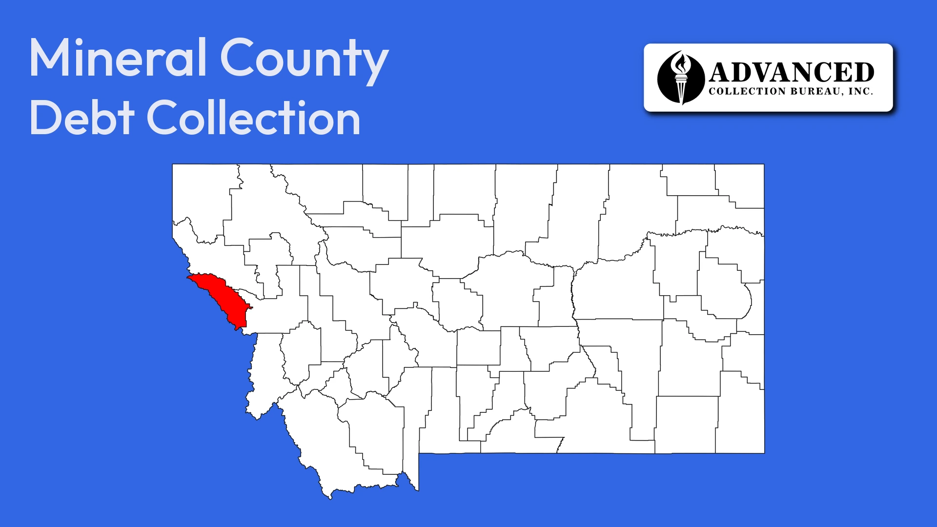 Map of Montana highlighting Mineral County
