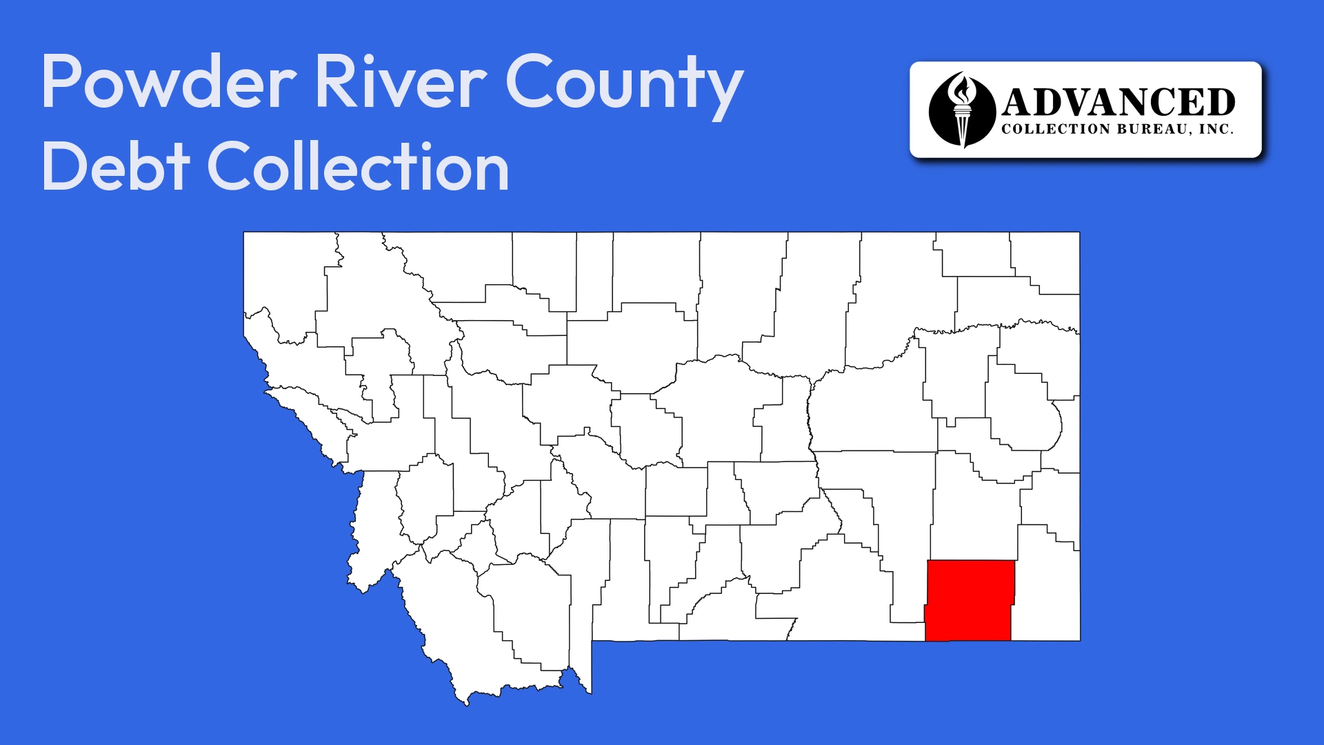 Map of Montana highlighting Powder River County
