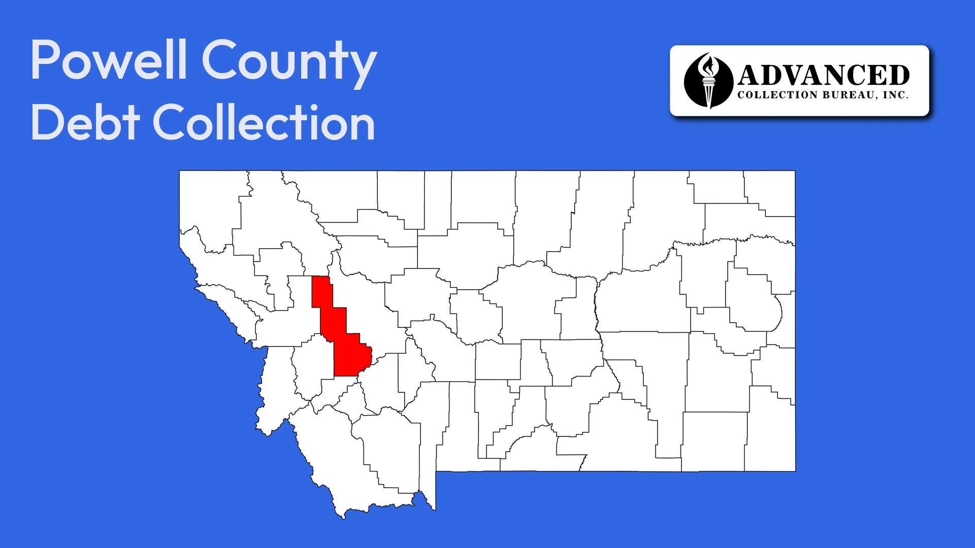 Map of Montana highlighting Powell County