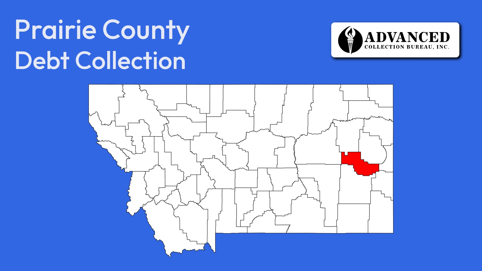 Map of Montana highlighting Prairie County