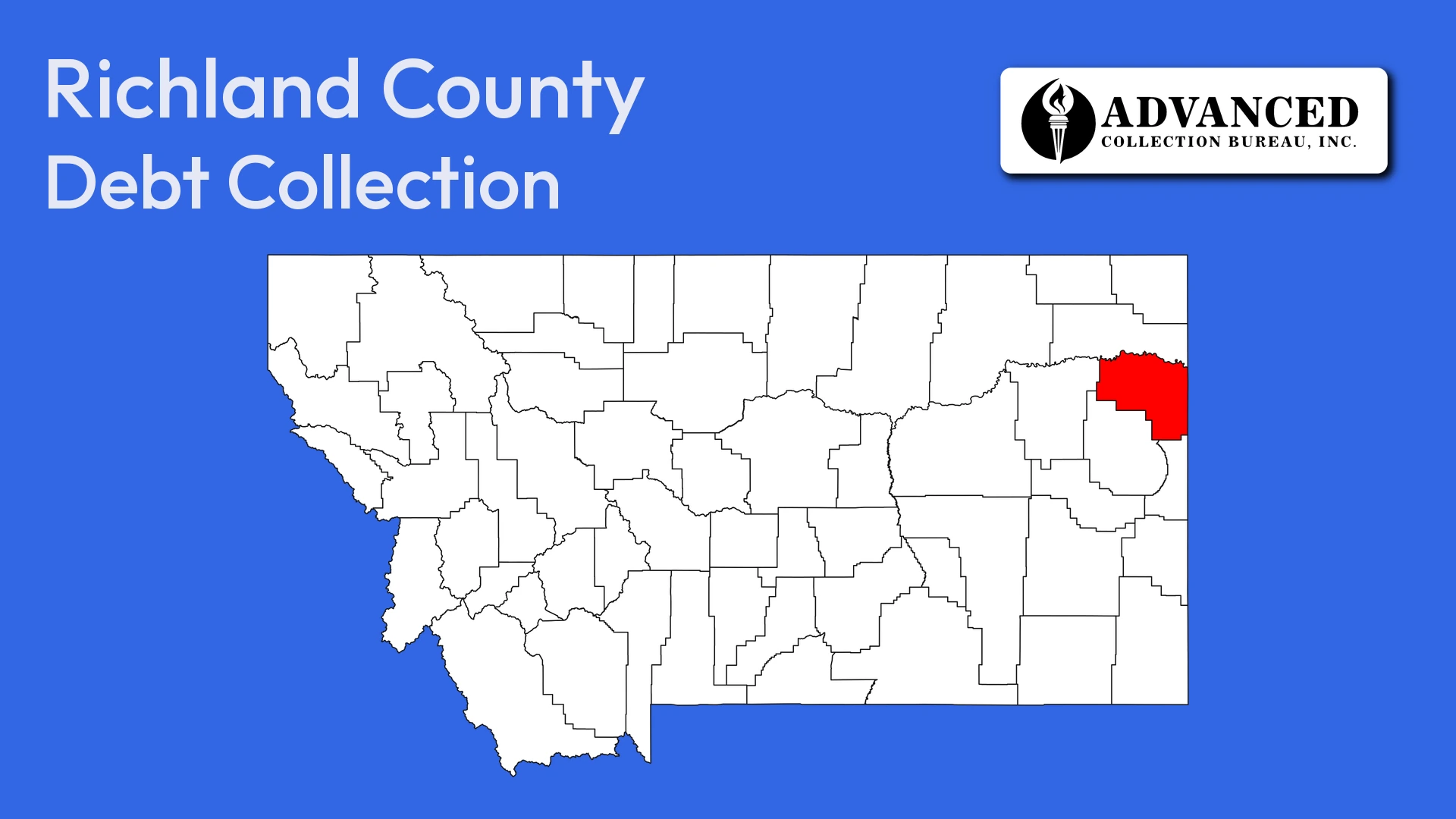 Map of Montana highlighting Richland County
